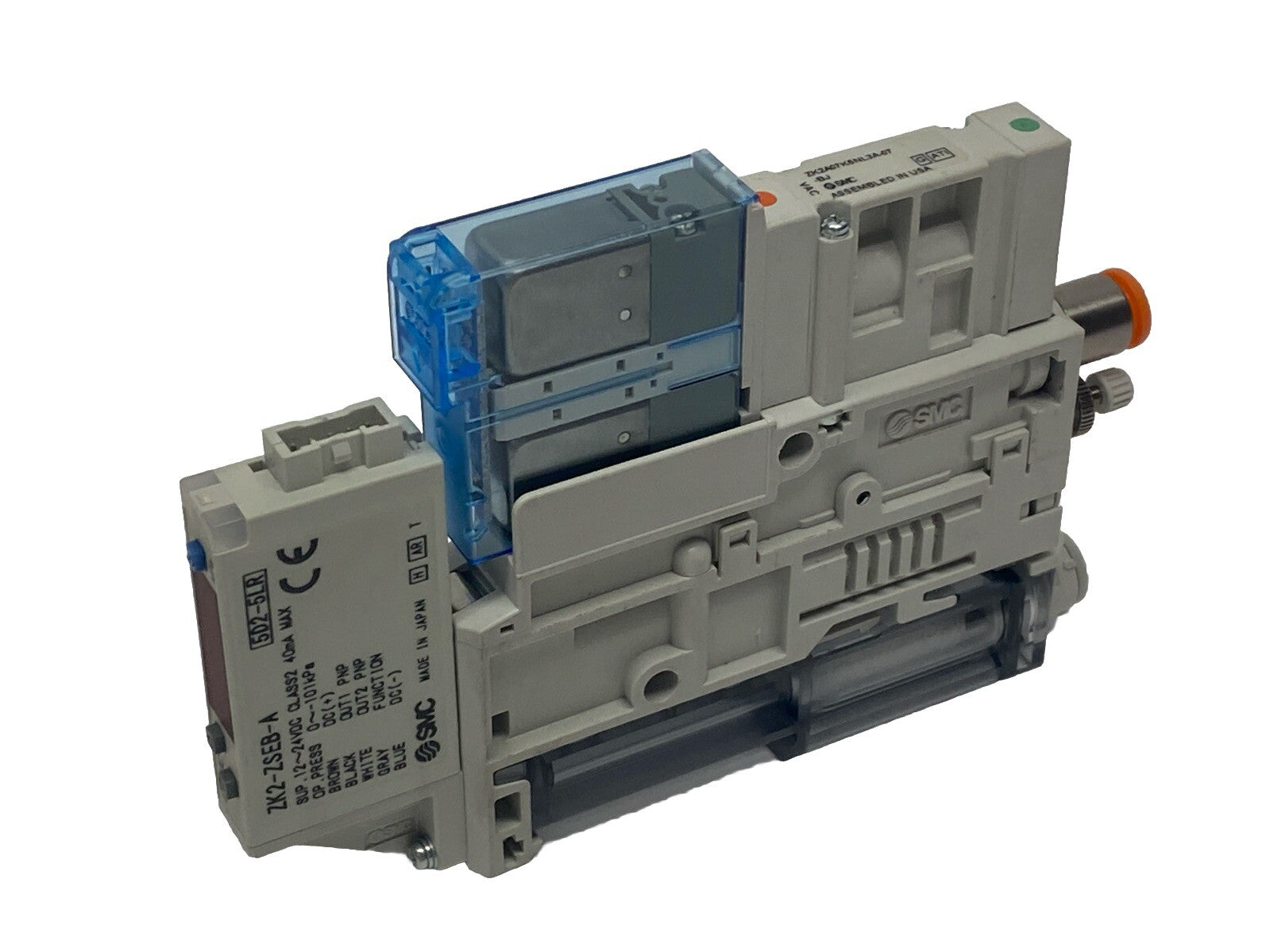 SMC ZK2A07K5NL3A-07-BJ Vacuum Generator w/ ZK2-ZSEB-A Pressure Switch - Maverick Industrial Sales