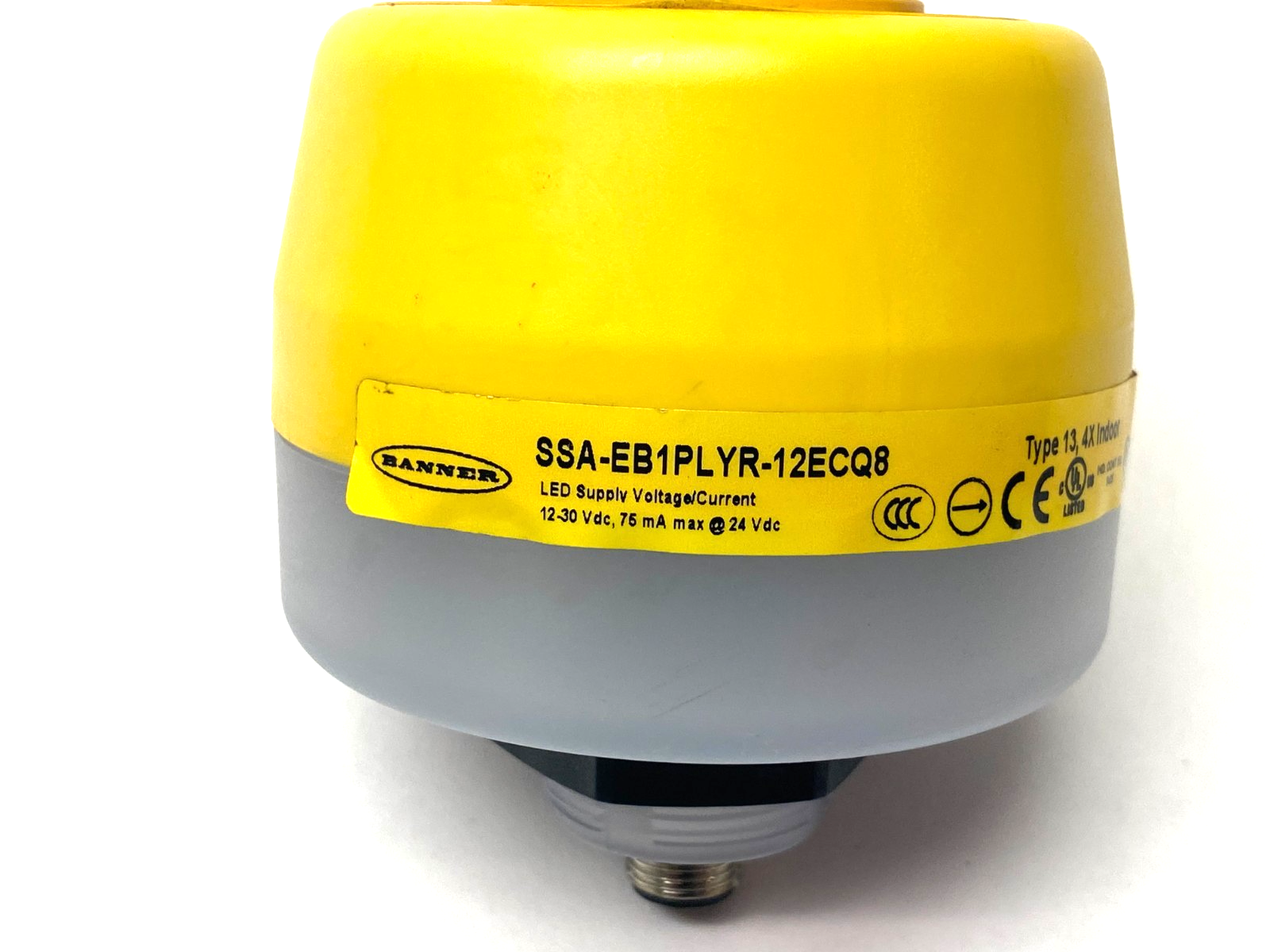 Banner SSA-EB1PLYR-12ECQ8 Illuminated Emergency Stop Pushbutton 30mm Mount 25304 - Maverick Industrial Sales