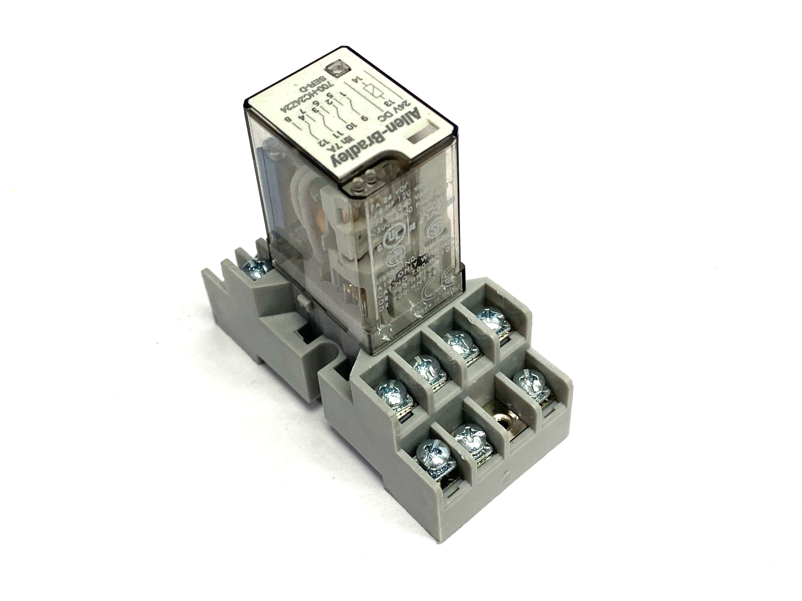 Allen Bradley 700-HC24Z24 Ser. D Ice Cube Relay w/ 700-HN128 MISSING SCREWS - Maverick Industrial Sales