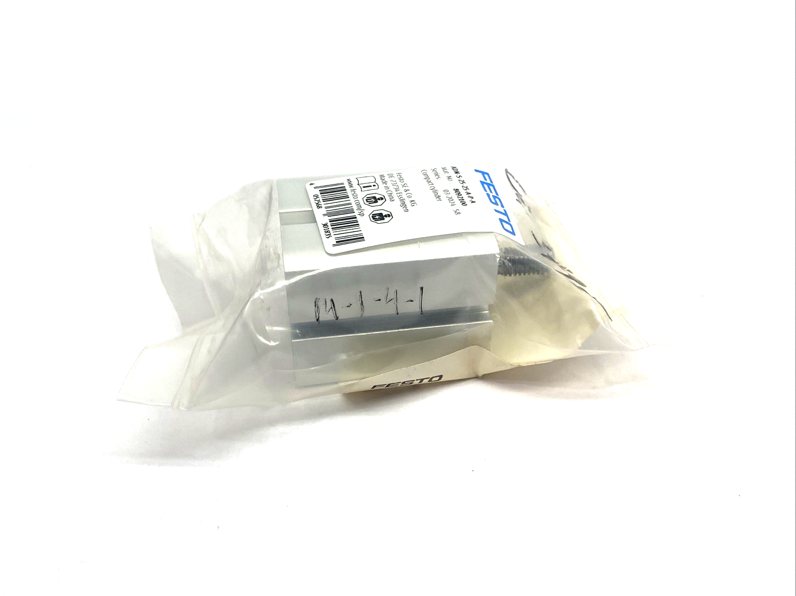 Festo ADN-S-25-25-A-P-A Compact Cylinder 25mm Bore 25mm Stroke 8092100 - Maverick Industrial Sales