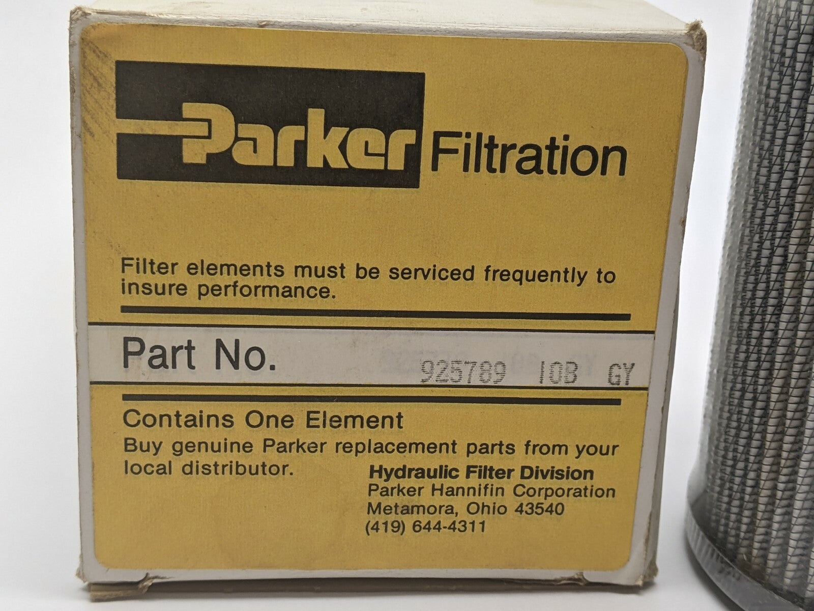 Parker Filtration 925789 10B GY Hydraulic Filter Element - Maverick Industrial Sales
