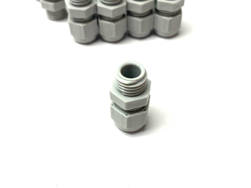 Newark NEWCAP PA Polyamide Standard Cable Gland M12x1.5 Gray IP68 LOT OF 15 - Maverick Industrial Sales