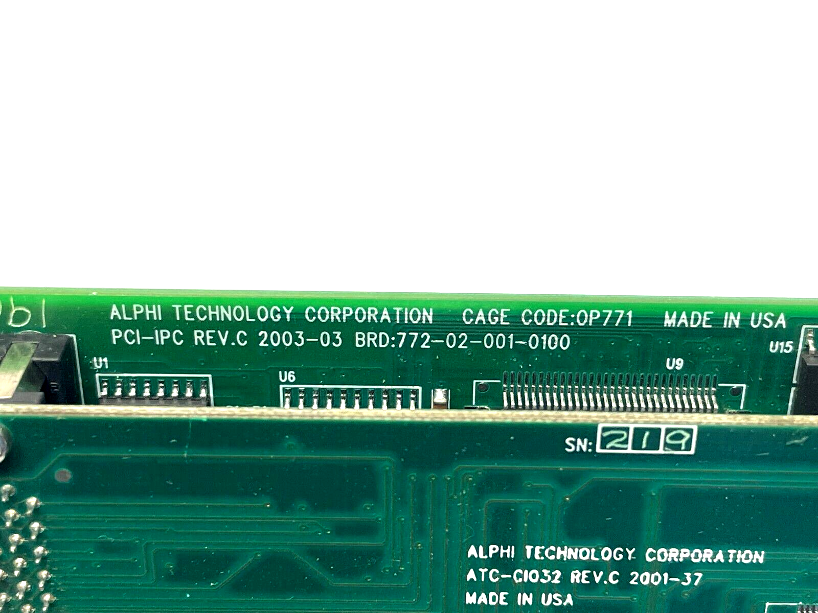 Alphi Technology PCI-IPC Dual Industry Pack Carrier Module w/ ATC-CIO32 Counter - Maverick Industrial Sales