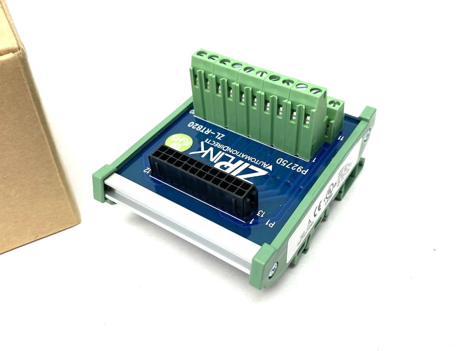 Automation Direct ZL-RTB20 ZIPLink Feedthrough Module, 20-pole, DIN rail mount - Maverick Industrial Sales