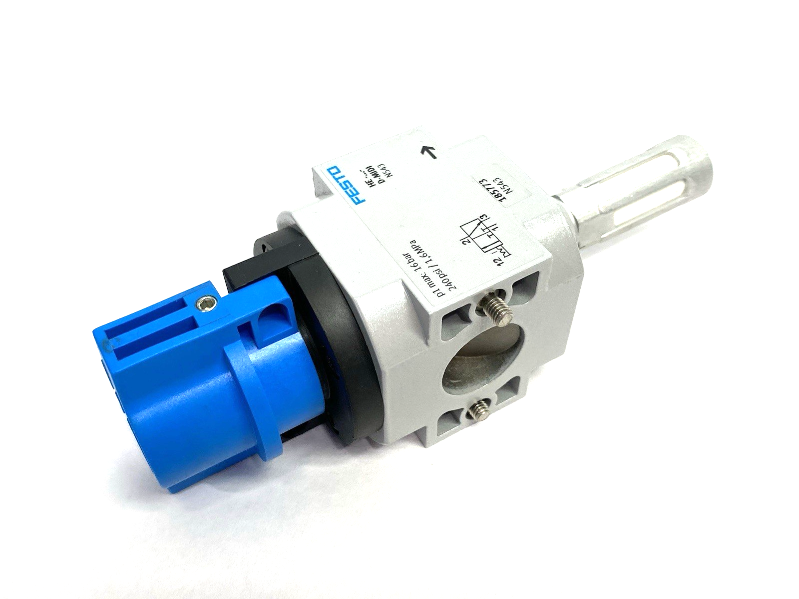 HE-D-MINI | Festo Manual On/Off Valve, Piston Gate, 3/2 Bistable 170681 - Used - Maverick Industrial Sales