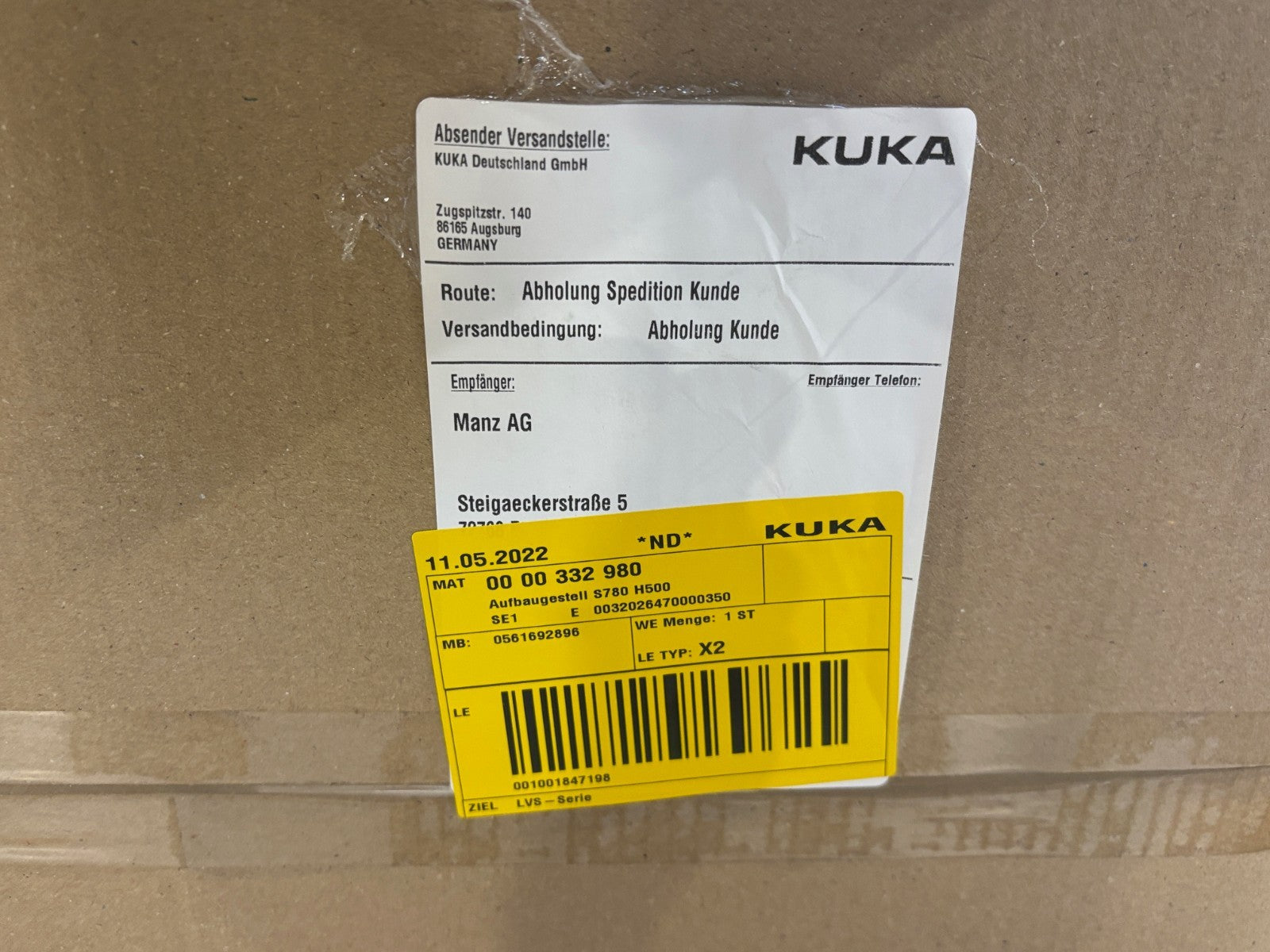 Kuka Robot Pedestal Base, BE226 H-500, Riser Platform, KR 210, KR 120, S780 H500 - Maverick Industrial Sales