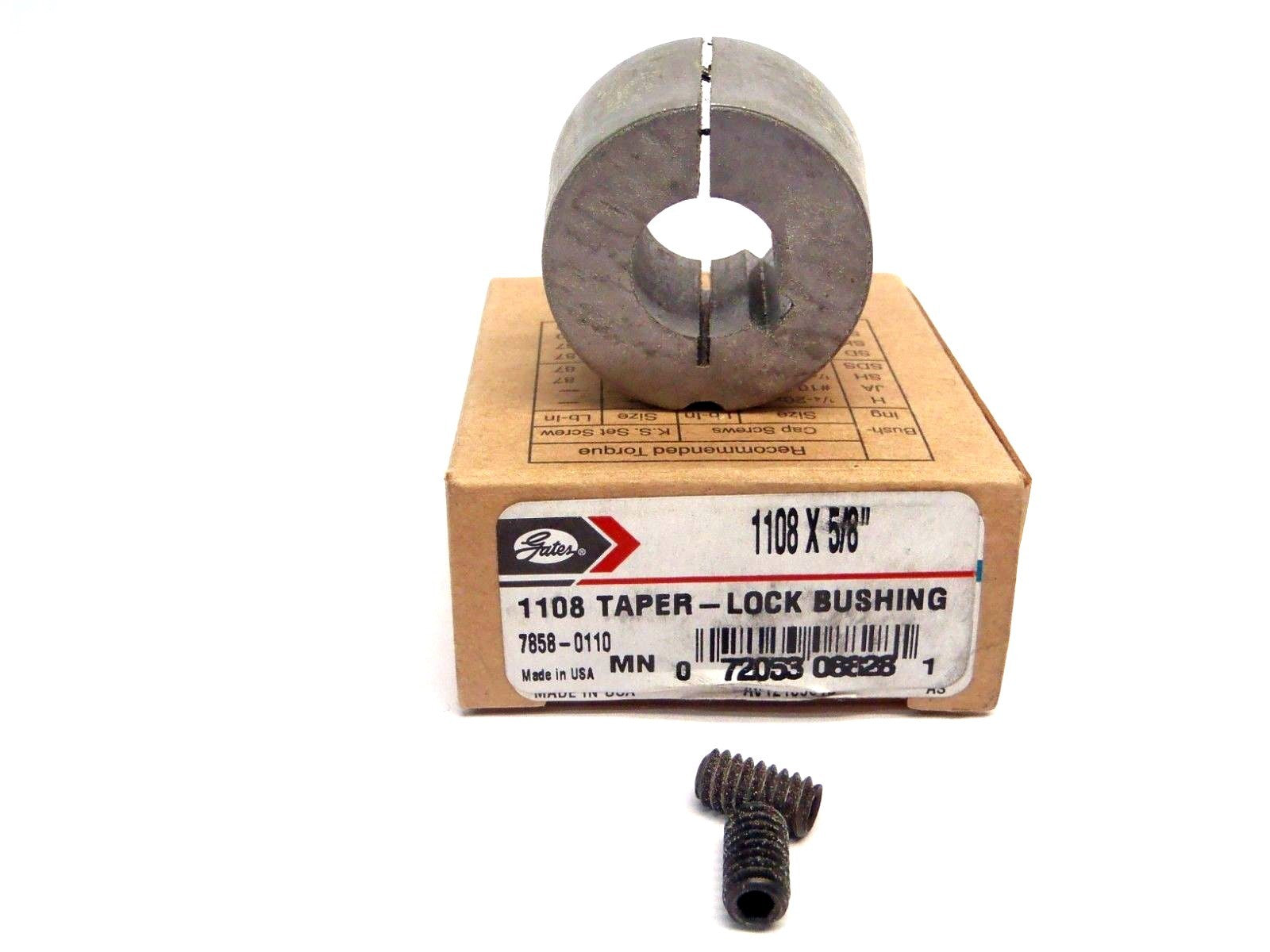 Gates 78580110 Taper Lock Bushing 5/8" Bore 3/16" x 3/32" Keyway - Maverick Industrial Sales
