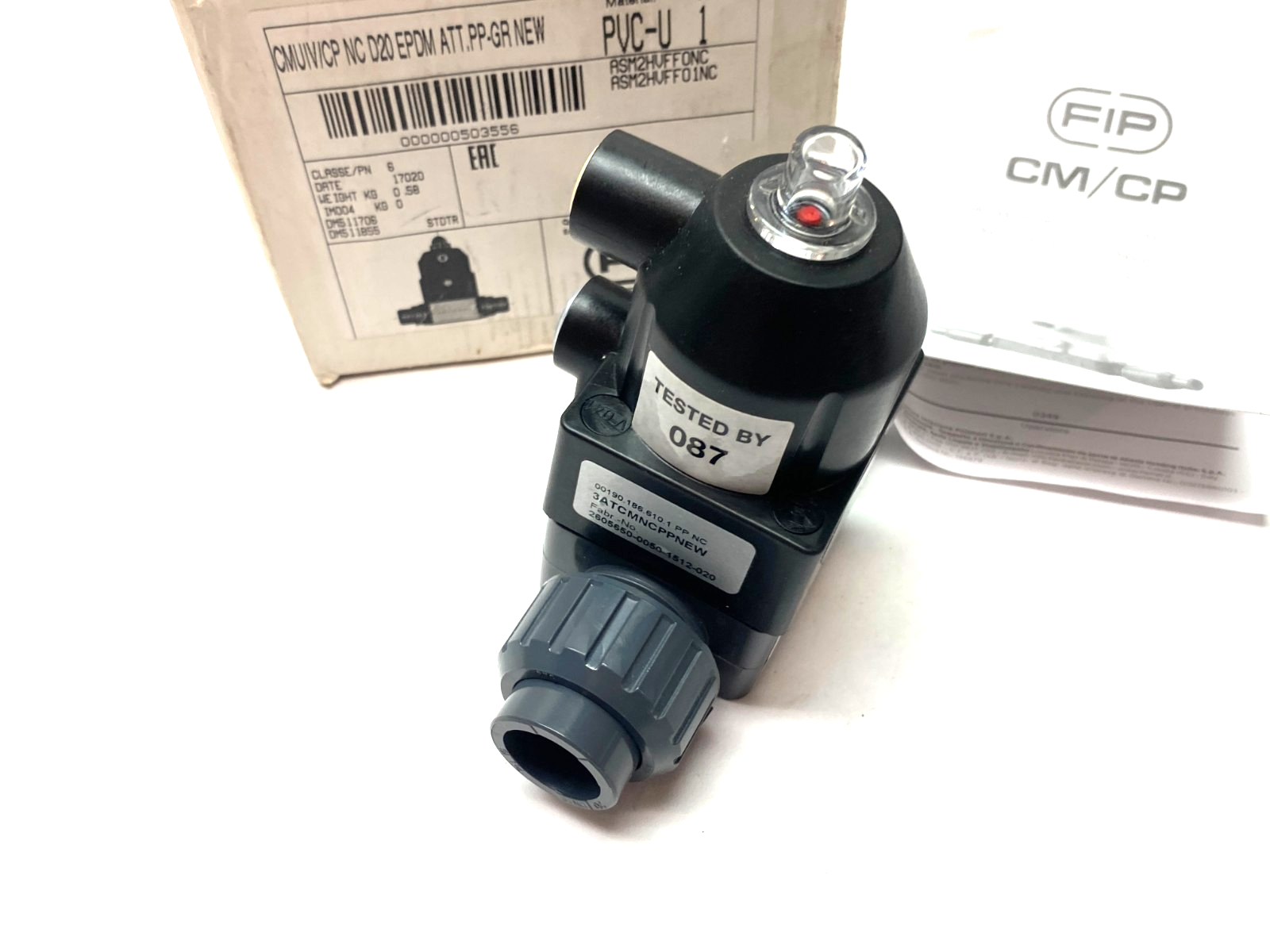 FIP ASM2HVFF01NC Pneumatic Valve CMUIV/CP NC D20 EPDM ATT PP-GR NEW - Maverick Industrial Sales