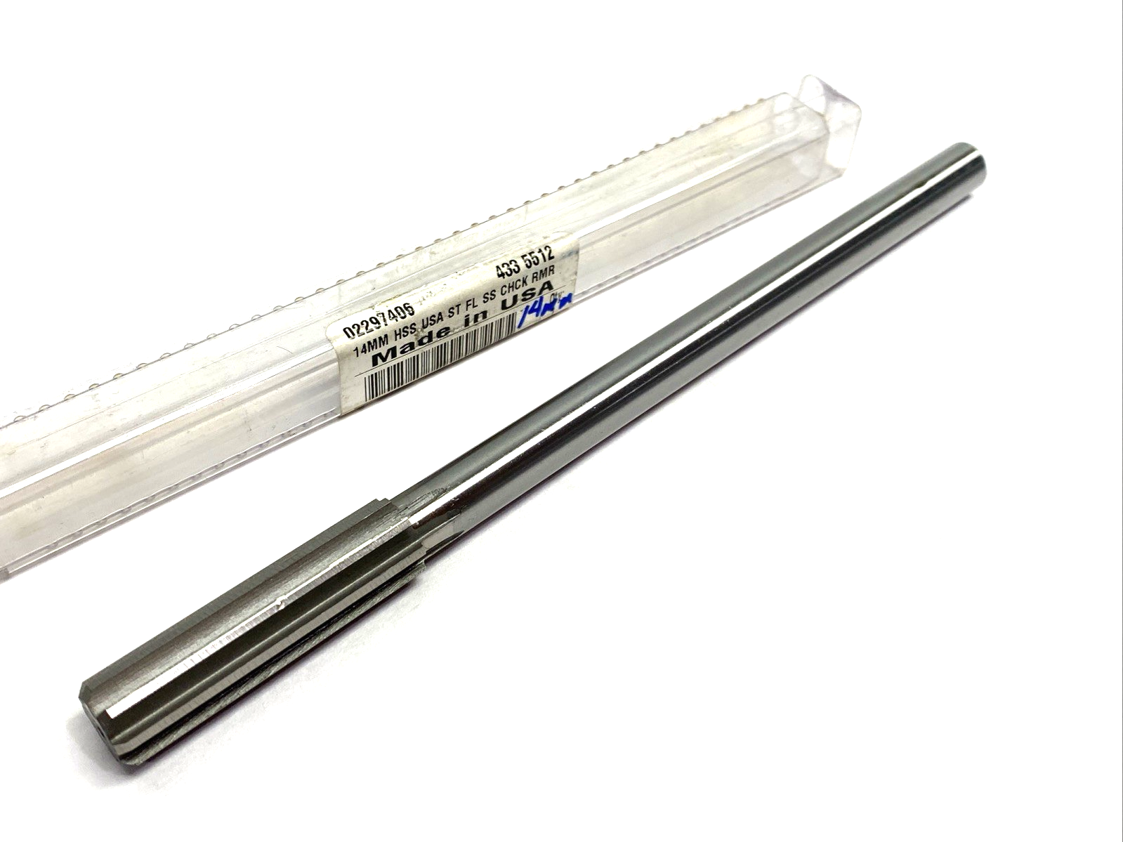 | 02297406 Chucking Reamer: 14.00 mm, 8″ OAL, 2″ Flute Length, Straight - Used - Maverick Industrial Sales