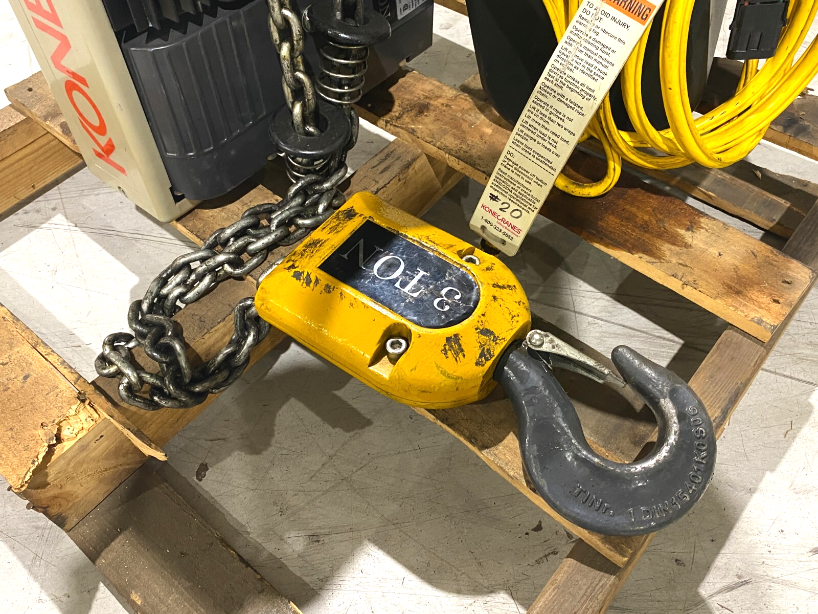 Konecranes XN16300018T16T2C Electric Chain Hoist 3-Ton Capacity 2-Falls 3-Phase - Maverick Industrial Sales