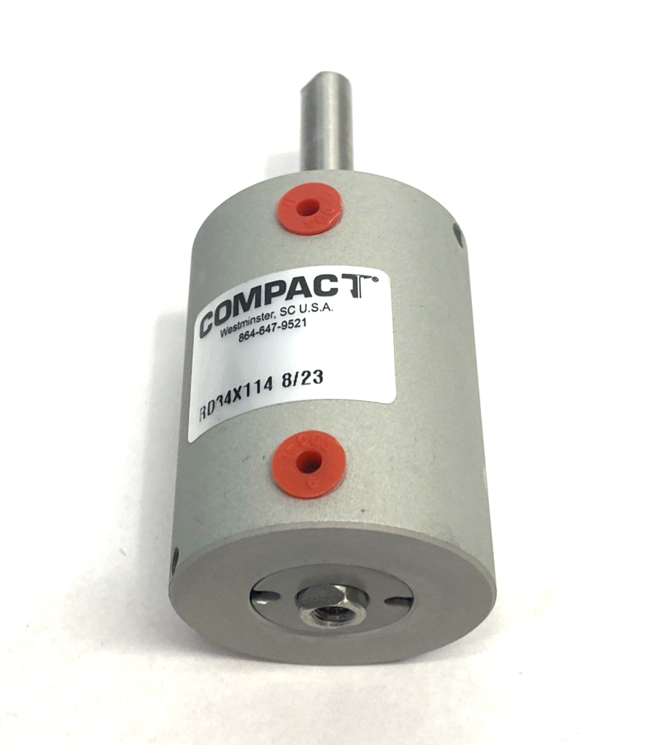 RD34X114 | Compact Air Products Single Rod Pneumatic Cylinder, Dbl-End, Dbl-Acting - New – Open box - Maverick Industrial Sales