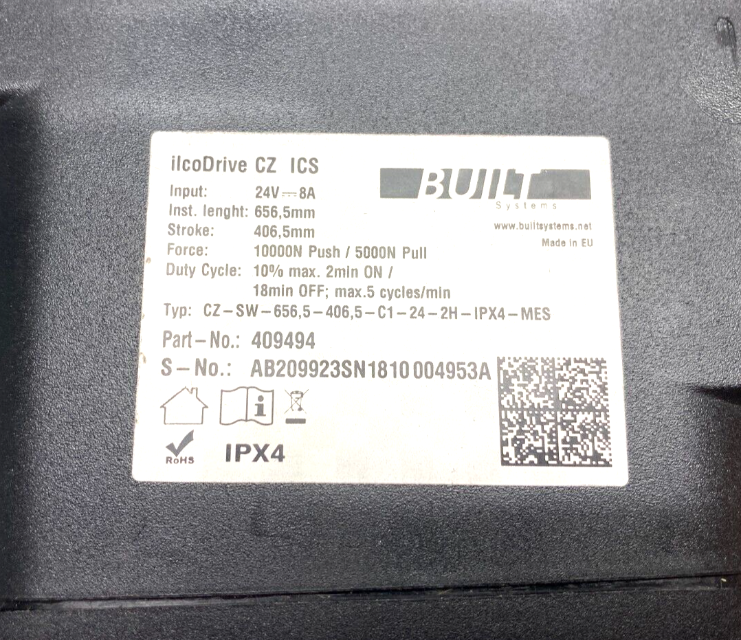 BUILT Systems CZ-SW-656,5-406,5-C1-24-2H-IPX4-MES ilcoDrive CZ Actuator 409494 - Maverick Industrial Sales