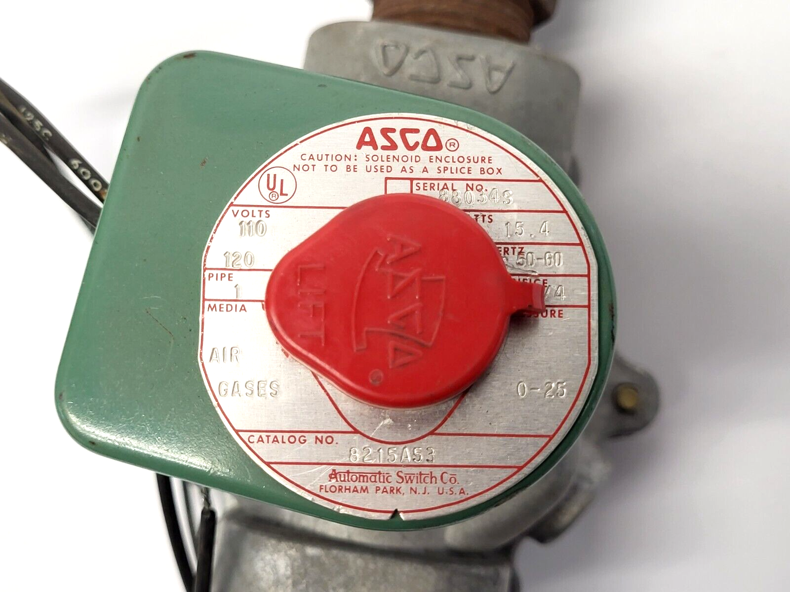 ASCO Red-Hat Air 8215A53 Solenoid Valve 1-1/4" NPT 120V 15.4W 60Hz - Maverick Industrial Sales