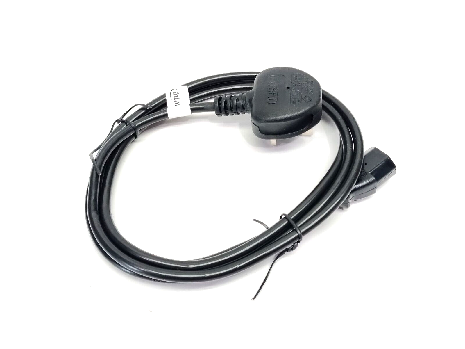 inLine 16652E Power Cable, England Male 3-Pin IEC C13 1.8m - Maverick Industrial Sales