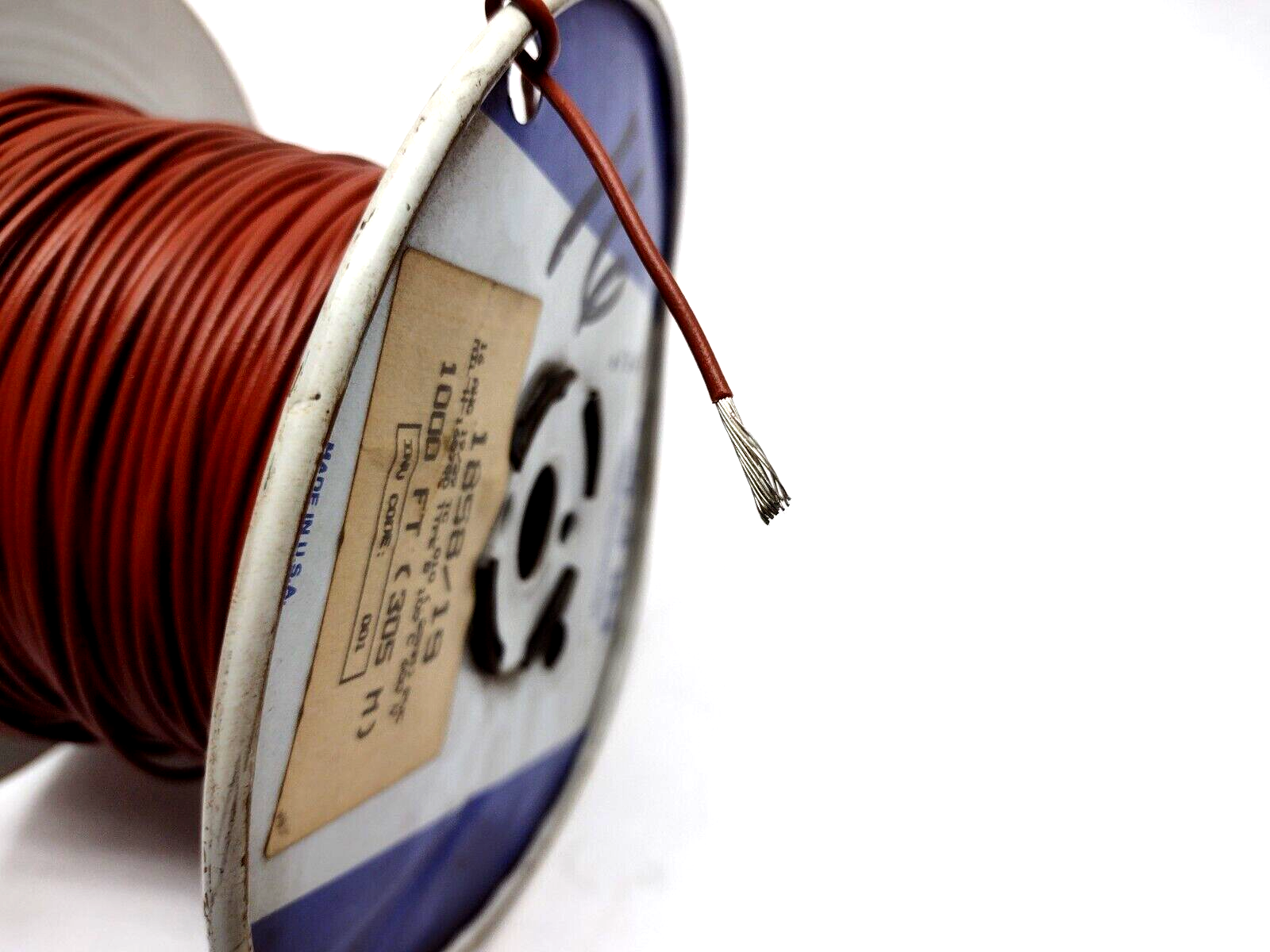 Alpha Wire 1858/19 BR005 1858/19 16 AWG 19/29 TC PVC MIL-W-168780, Spool of 5lbs - Maverick Industrial Sales