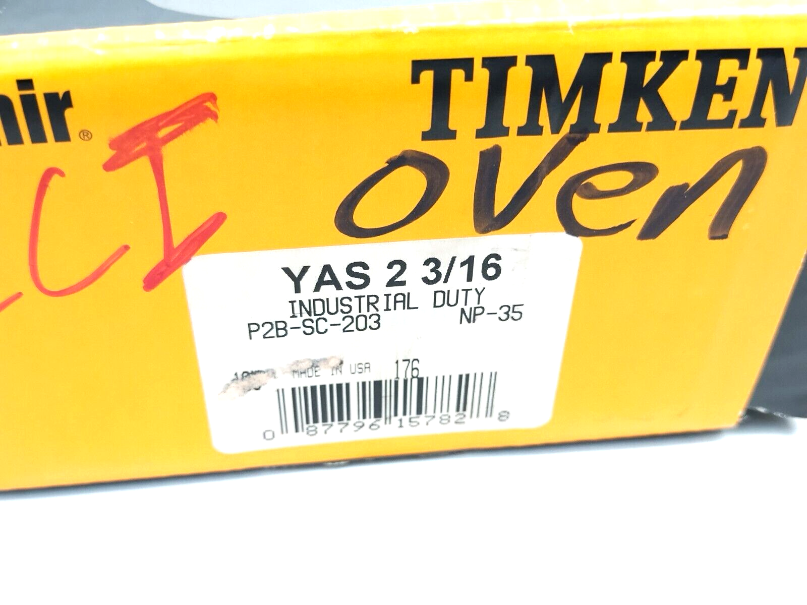 Timken Fafnir YAS 2 3/16 SGT Pillow Block Bearing 2-3/16" Bore P2B-SC-203 - Maverick Industrial Sales