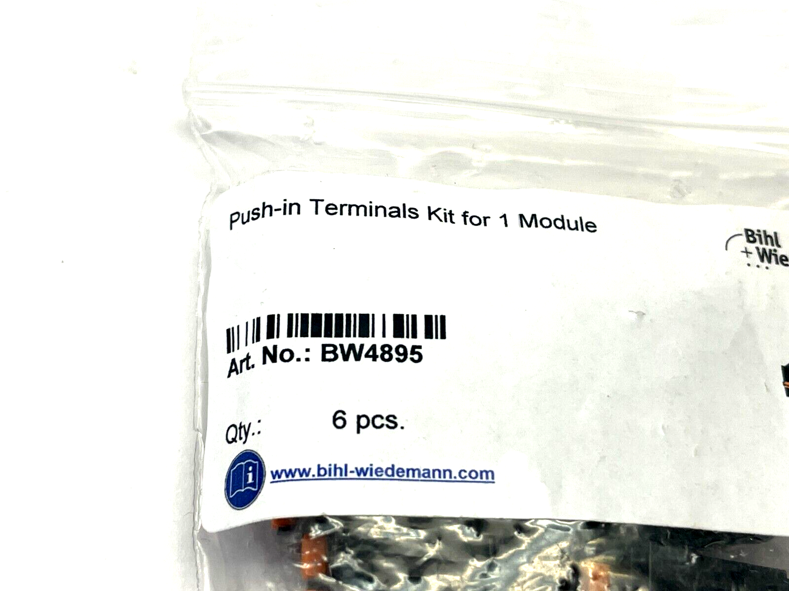 Bihl+Wiedemann BW4895 Push-in Terminal Kit PKG OF 6 - Maverick Industrial Sales