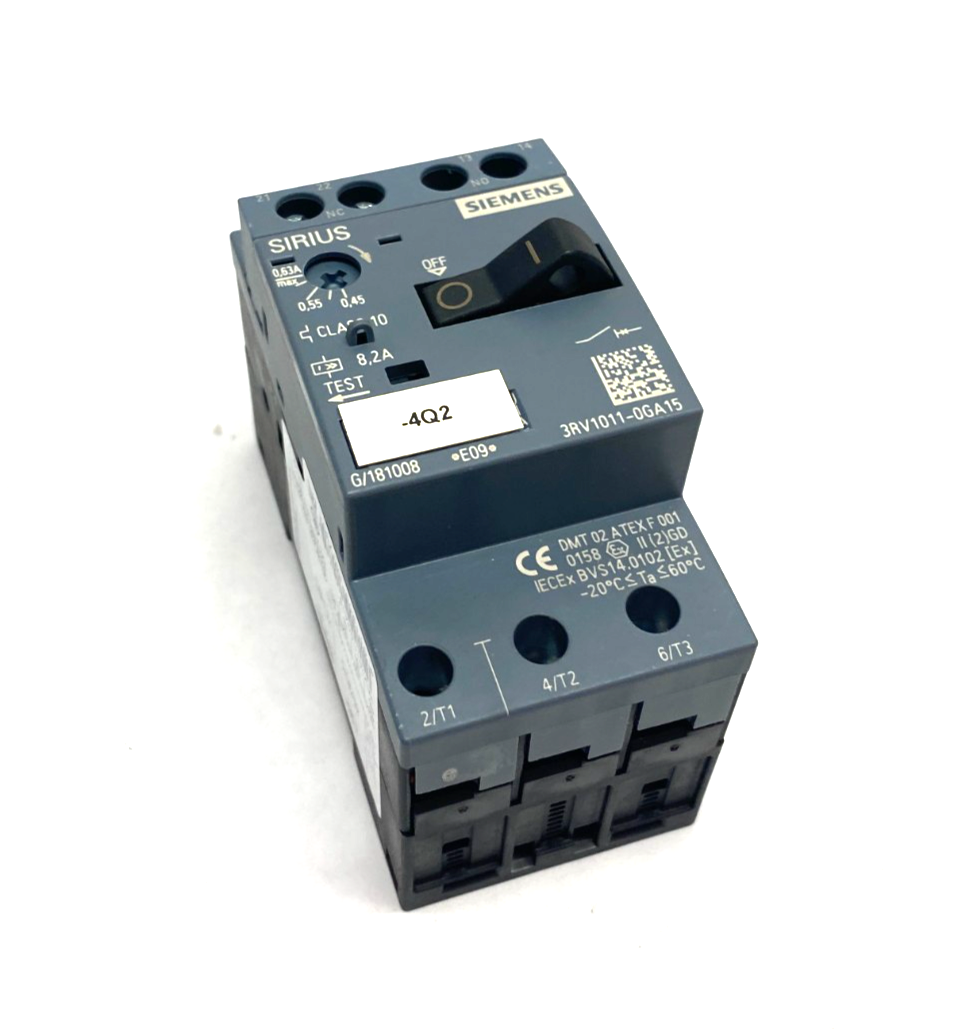 Siemens 3RV1011-0GA15 Sirius Motor Protection Circuit Breaker Class 10 - Maverick Industrial Sales