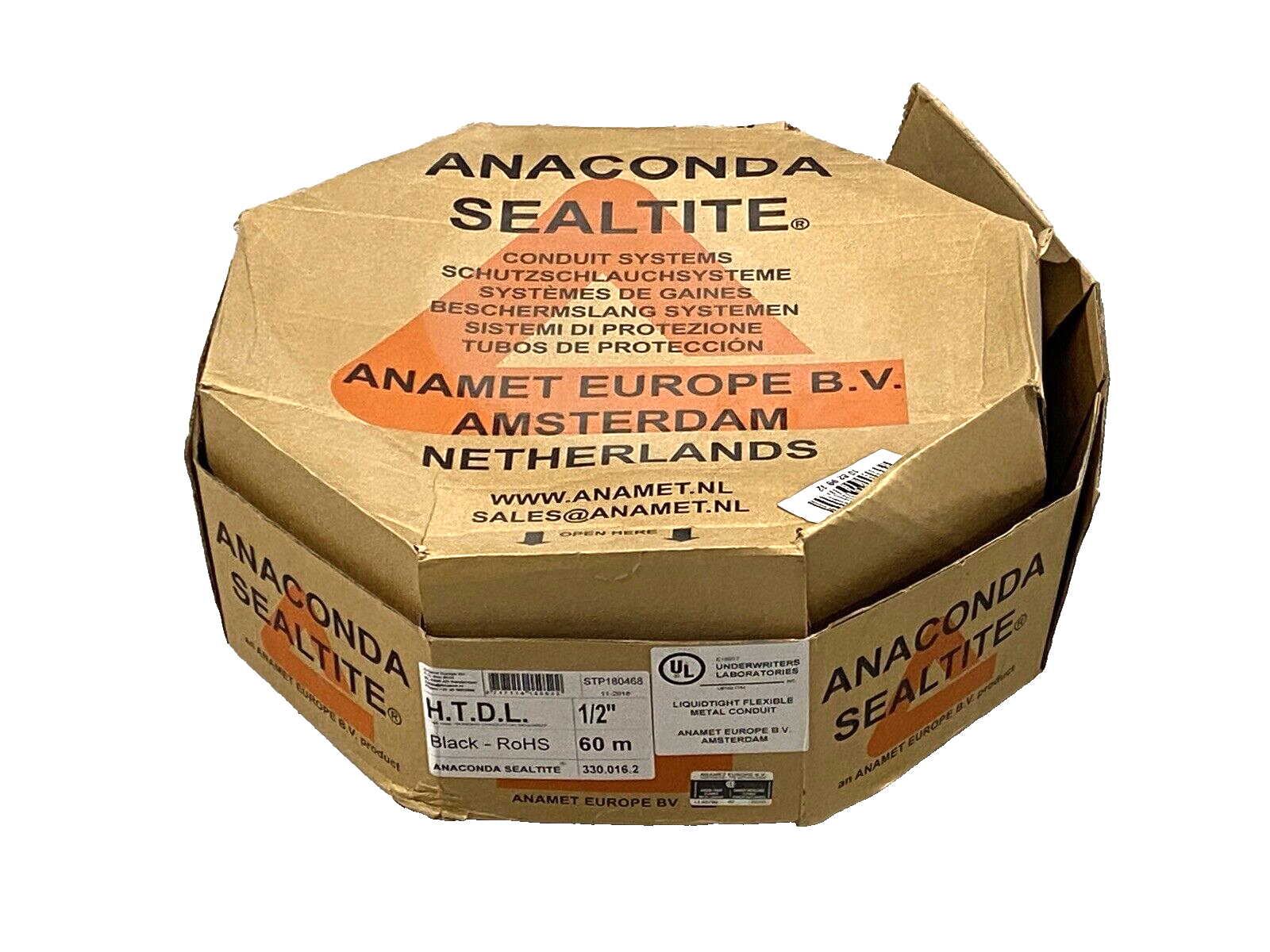 Anaconda Sealtite 330.016.2 Type HTDL 1/2" Liquid Tight Conduit 60m TORN BOX - Maverick Industrial Sales