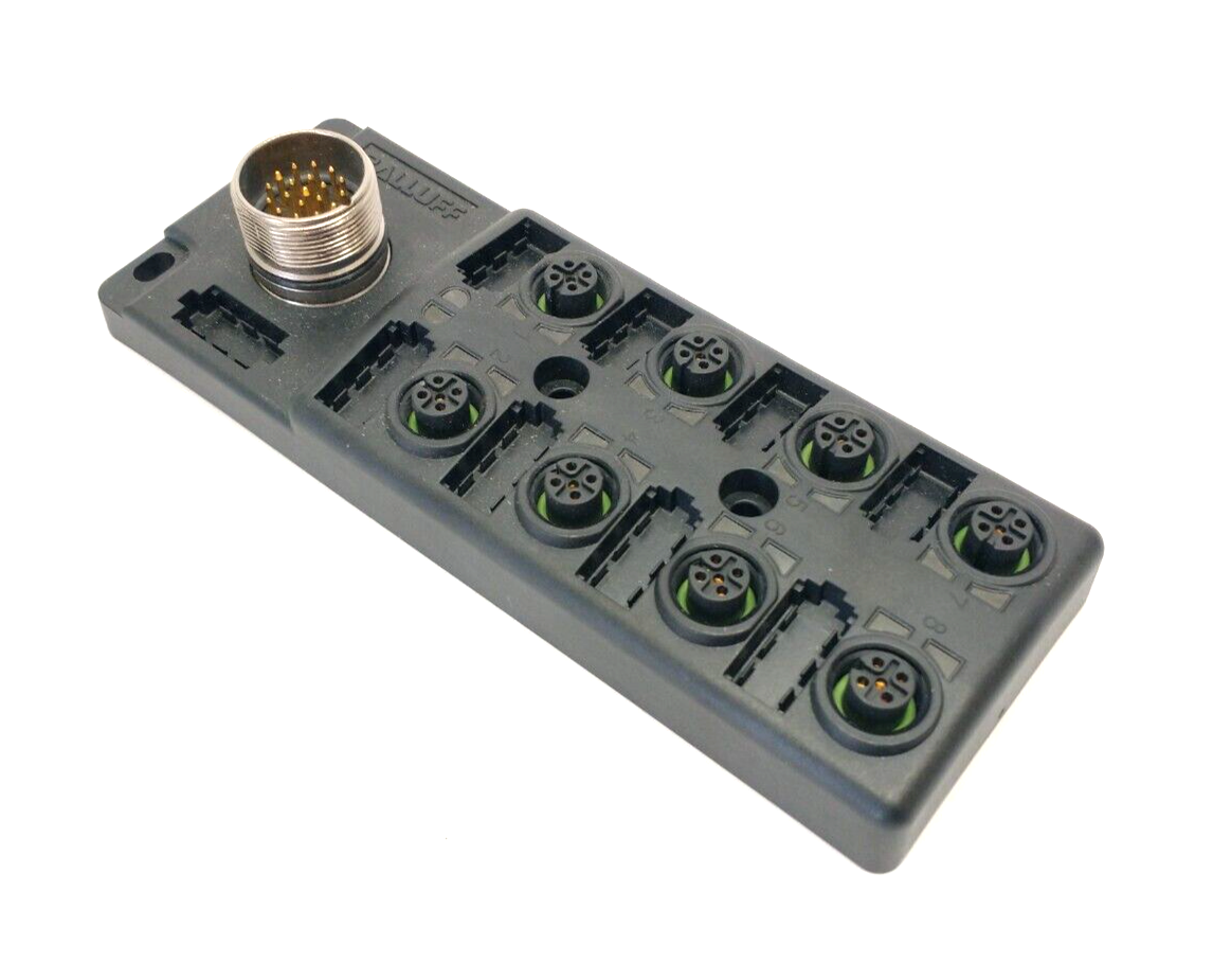 BPI008T | Balluff Junction Block 8 M12 5-Pin M23 19-Pin BPI 8M4A5P-2K-B0-SM6LT - New – Open box - Maverick Industrial Sales
