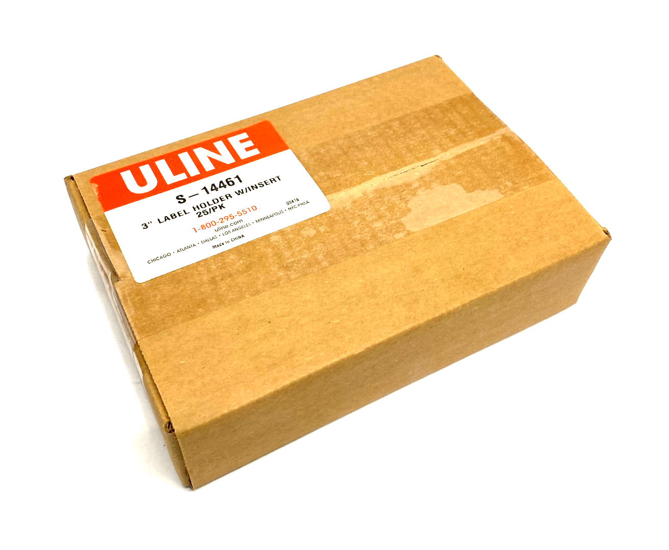 Uline S-14461 Snap-On Label Holders for Shelving 3" PKG OF 25 - Maverick Industrial Sales
