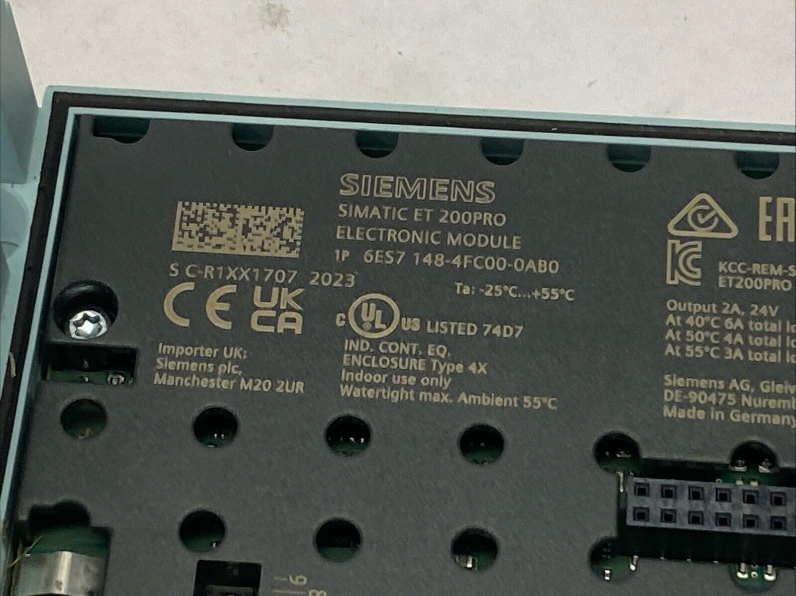 Siemens 6ES7 148-4FC00-0AB0 Simatic ET 200PRO Electronic Module 2A 24VDC - Maverick Industrial Sales