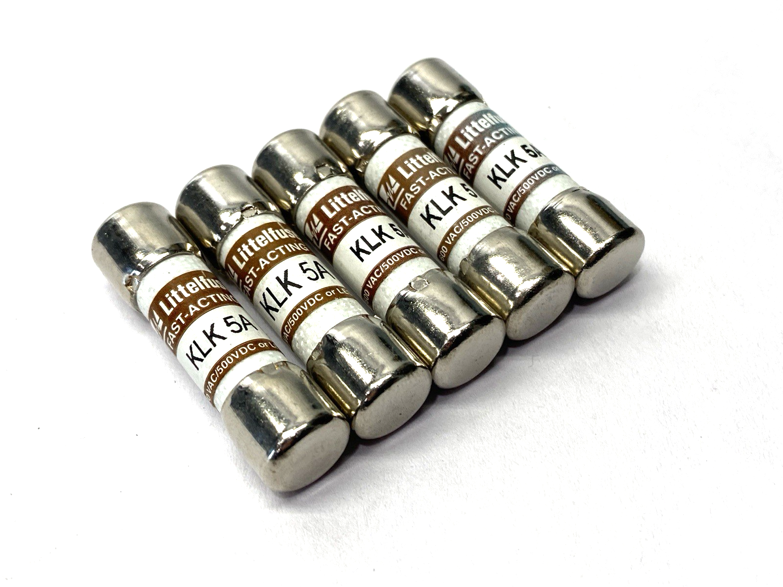Littelfuse KLK005 Fast-Acting Midget Fuse 600V 5A LOT OF 5 - Maverick Industrial Sales