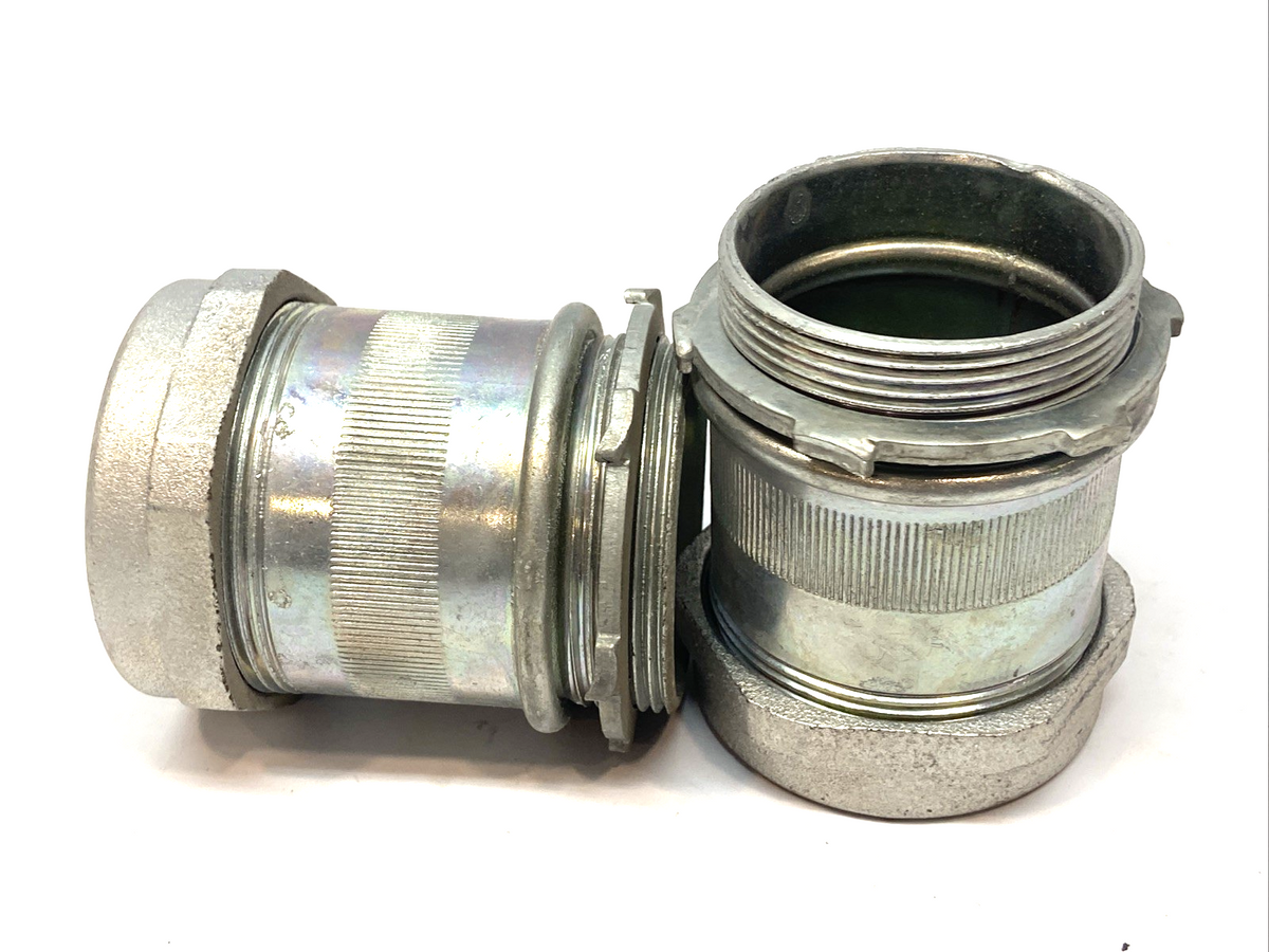 Conduit Compression Connector EMT 2" Diameter, 3-1/4" Length LOT OF 2 - Maverick Industrial Sales