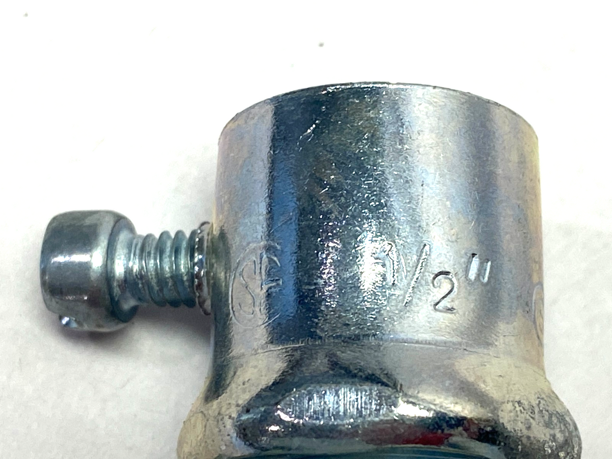 Steel City TC121A EMT Set Screw Connector 1/2", Zinc-Plated LOT OF 17 - Maverick Industrial Sales