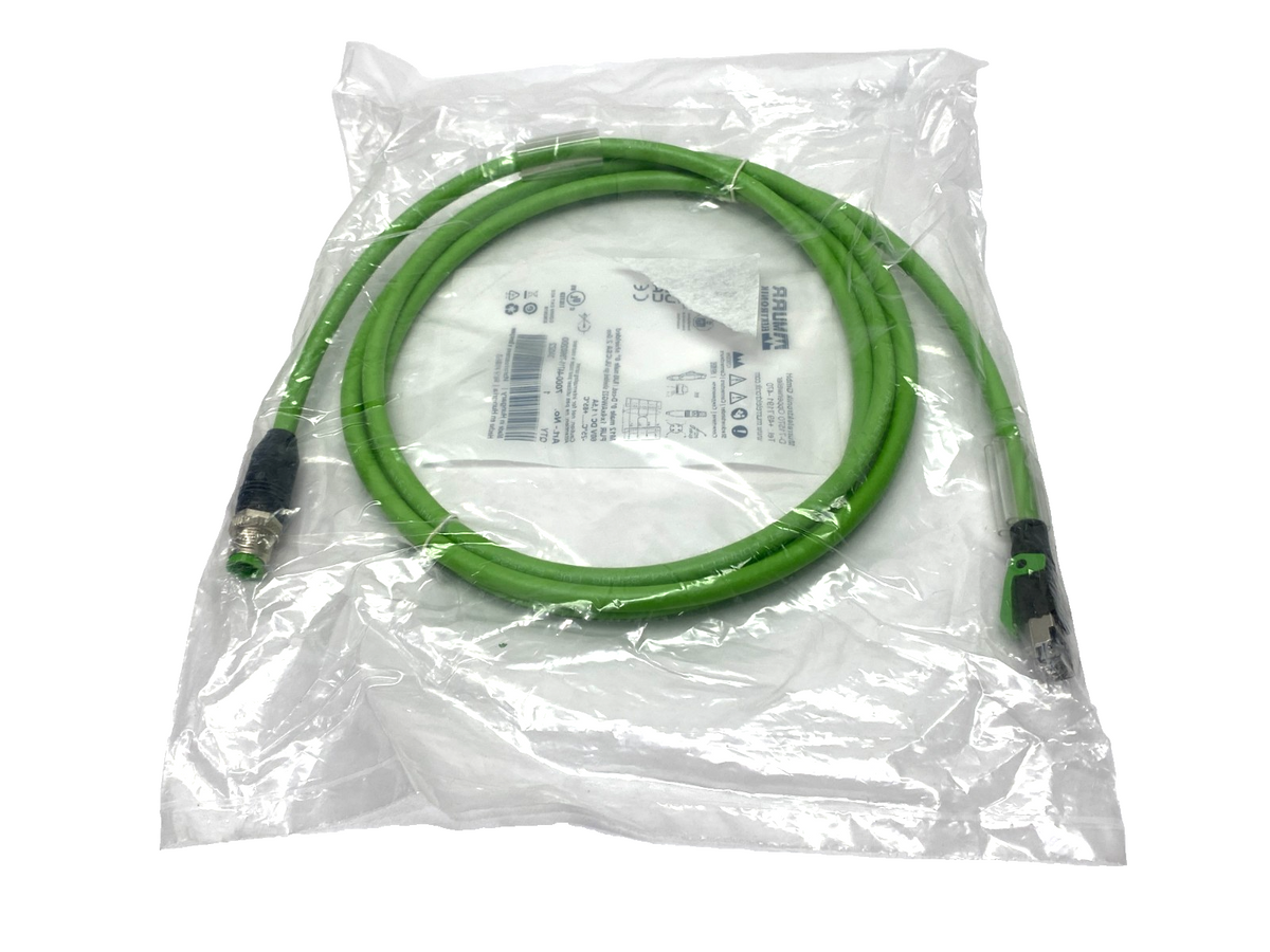 Murrelektronik 7000-44711-7960200 Double Ended Ethernet Cable M12 RJ45 4-Pole 2m - Maverick Industrial Sales