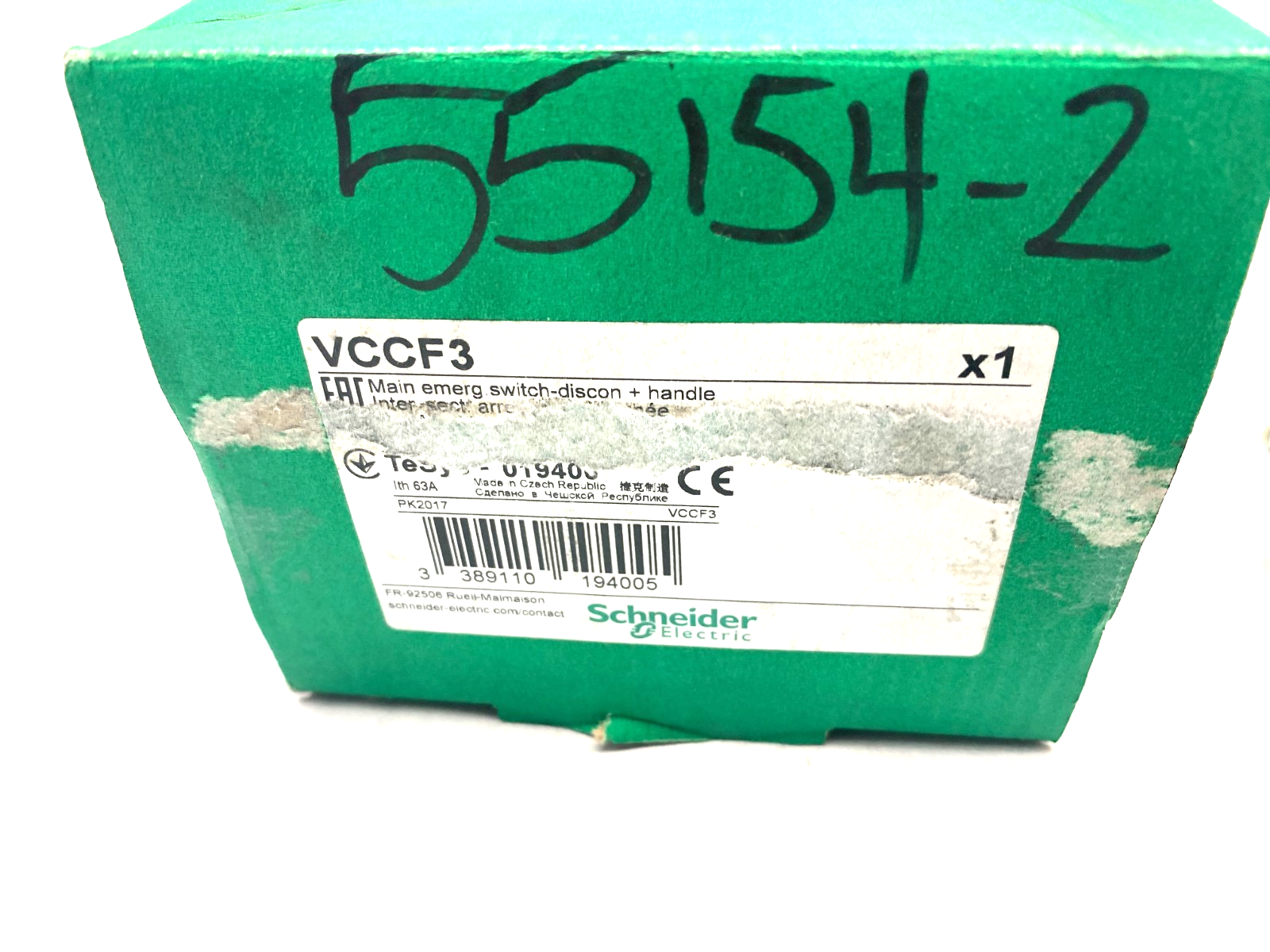 Schneider Electric VCCF3 TeSys Vario Emergency Stop Disconnect Switch 3-Pole - Maverick Industrial Sales