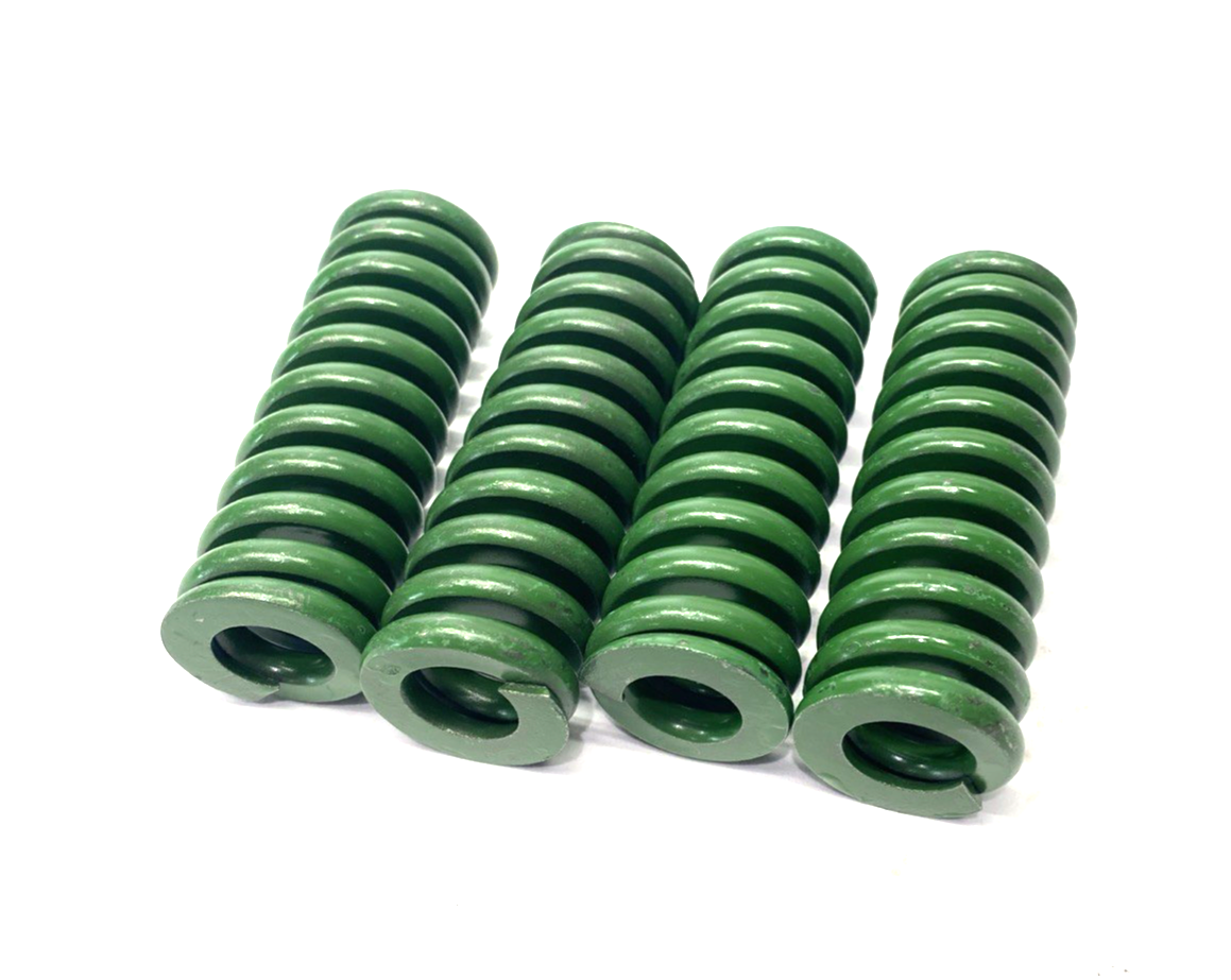 9595K84 Green Chrome Die Spring 1-1/4" Hole Dia. x 3-1/2" Length LOT OF 4 - Maverick Industrial Sales