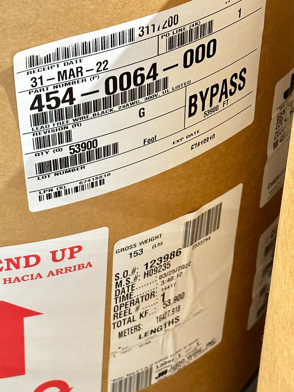 Judd Wire 454-0064-000 Wire Black Style 1430 24AWG 300V H09235 53,900ft Roll - Maverick Industrial Sales