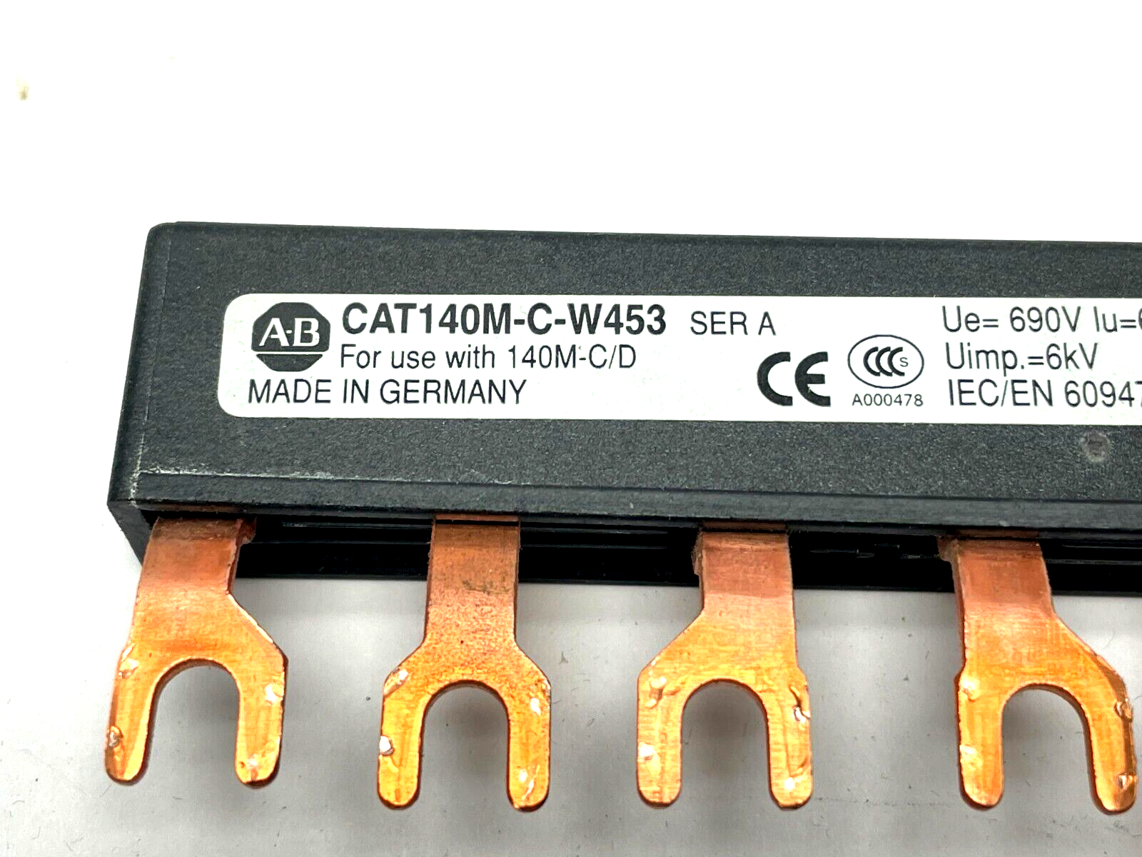 Allen Bradley CAT140M-C-W453 Ser. A Busbar 600V 64A - Maverick Industrial Sales