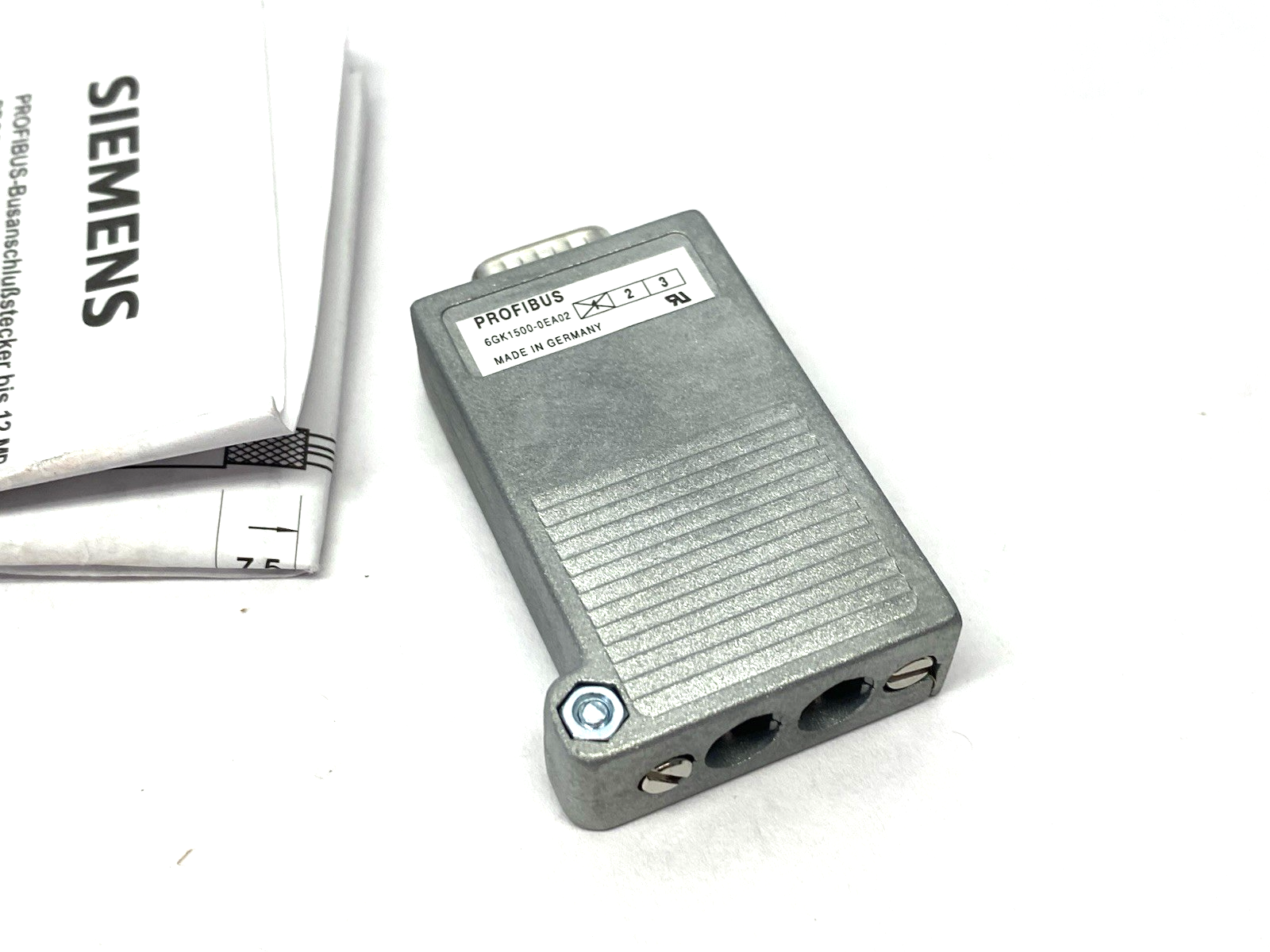 Siemens 6GK1500-0EA02 PROFIBUS Bus Connector with Axial Cable Outlet - Maverick Industrial Sales