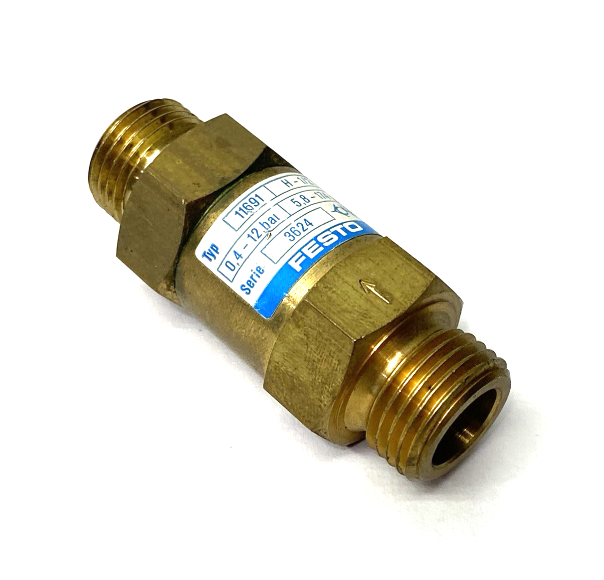 11691 | Festo Non-return Valve, Brass Body, H-1/2-B - New Other - Maverick Industrial Sales