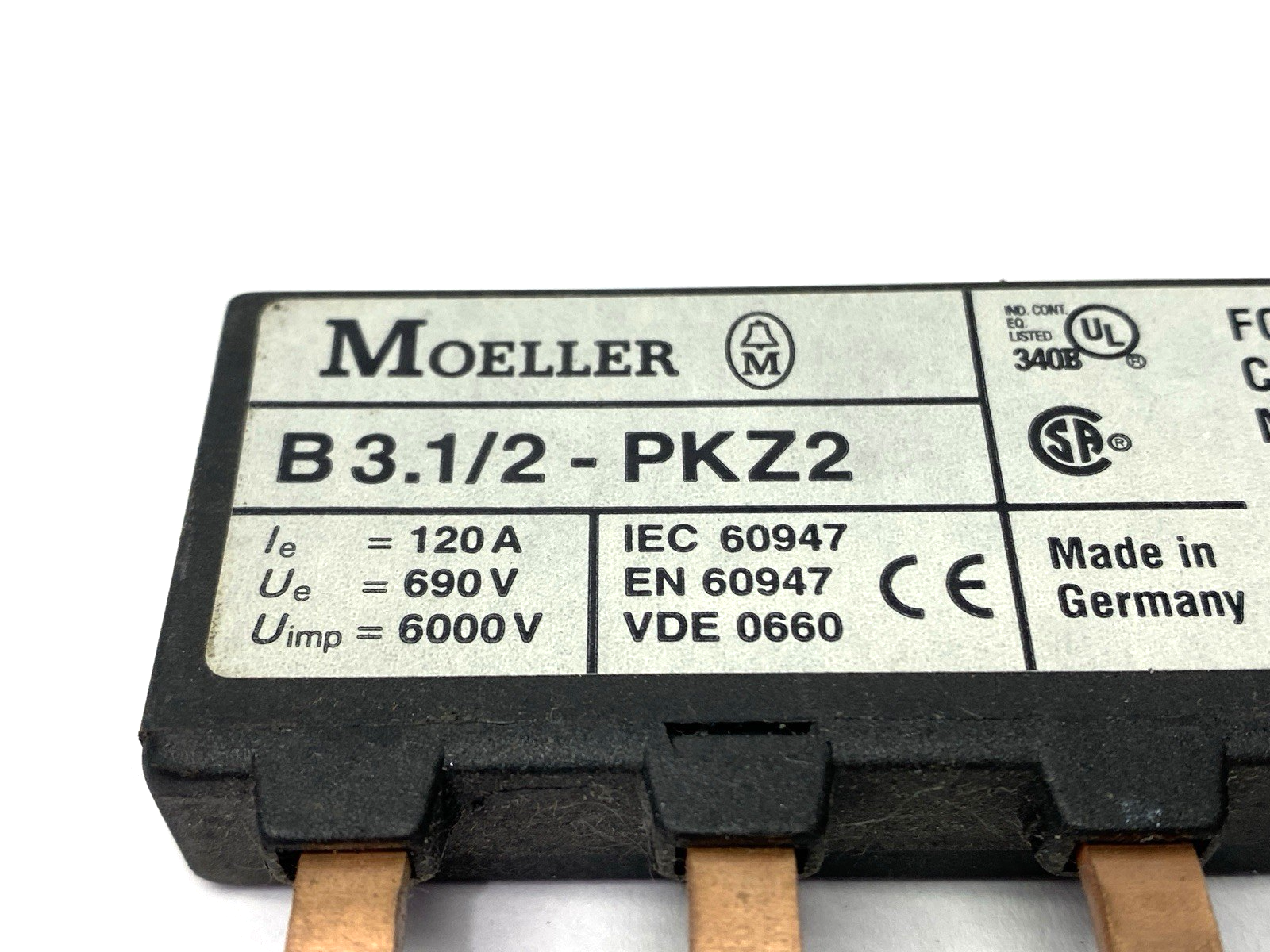 Moeller B3.1/2-PKZ2 Busbar for PKZ2 / PKZ2-SP - Maverick Industrial Sales