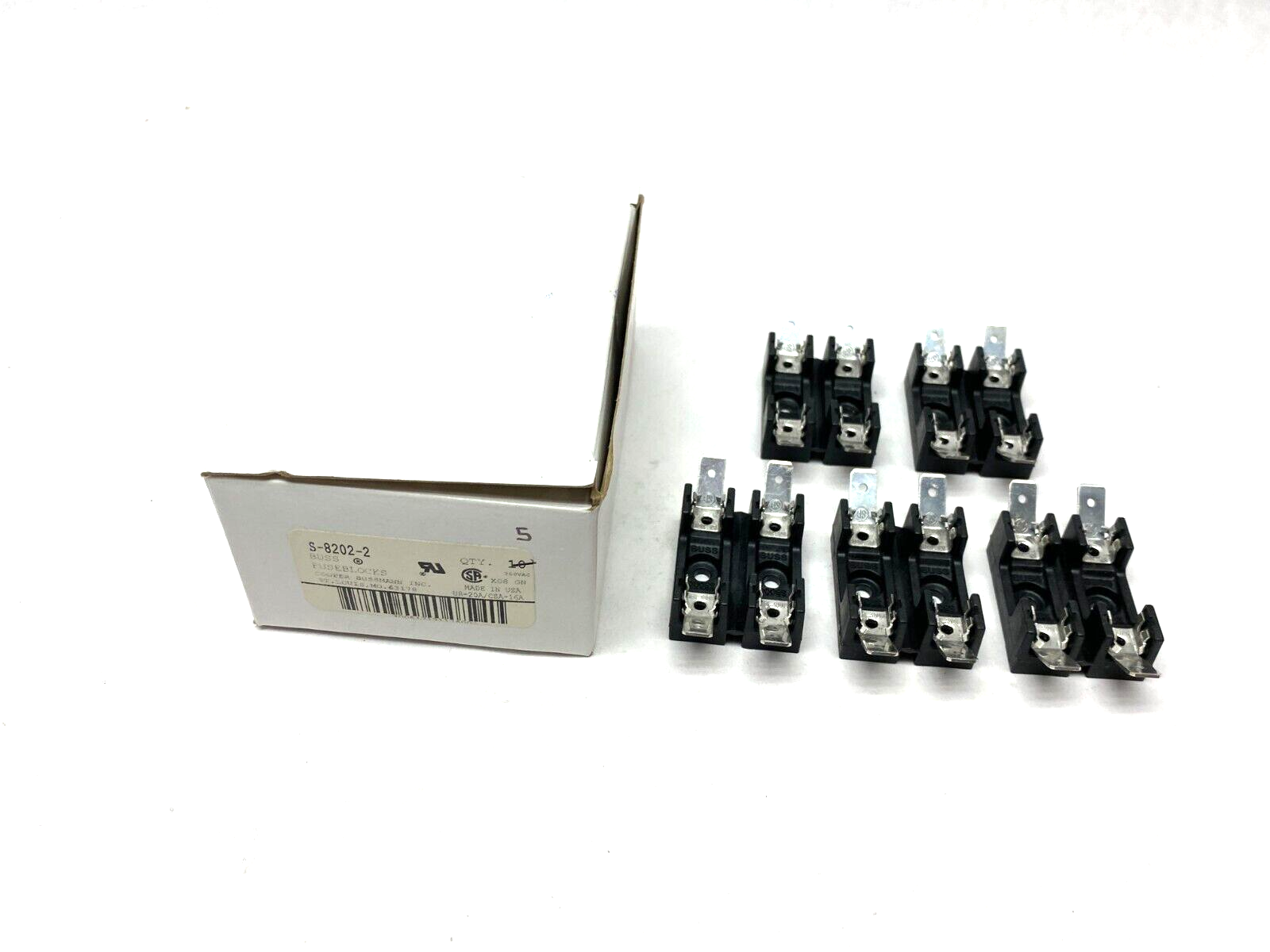 Cooper Bussmann S-8202-2 Fuse Block 6.3 x 32mm Bolt-In BOX OF 5 - Maverick Industrial Sales