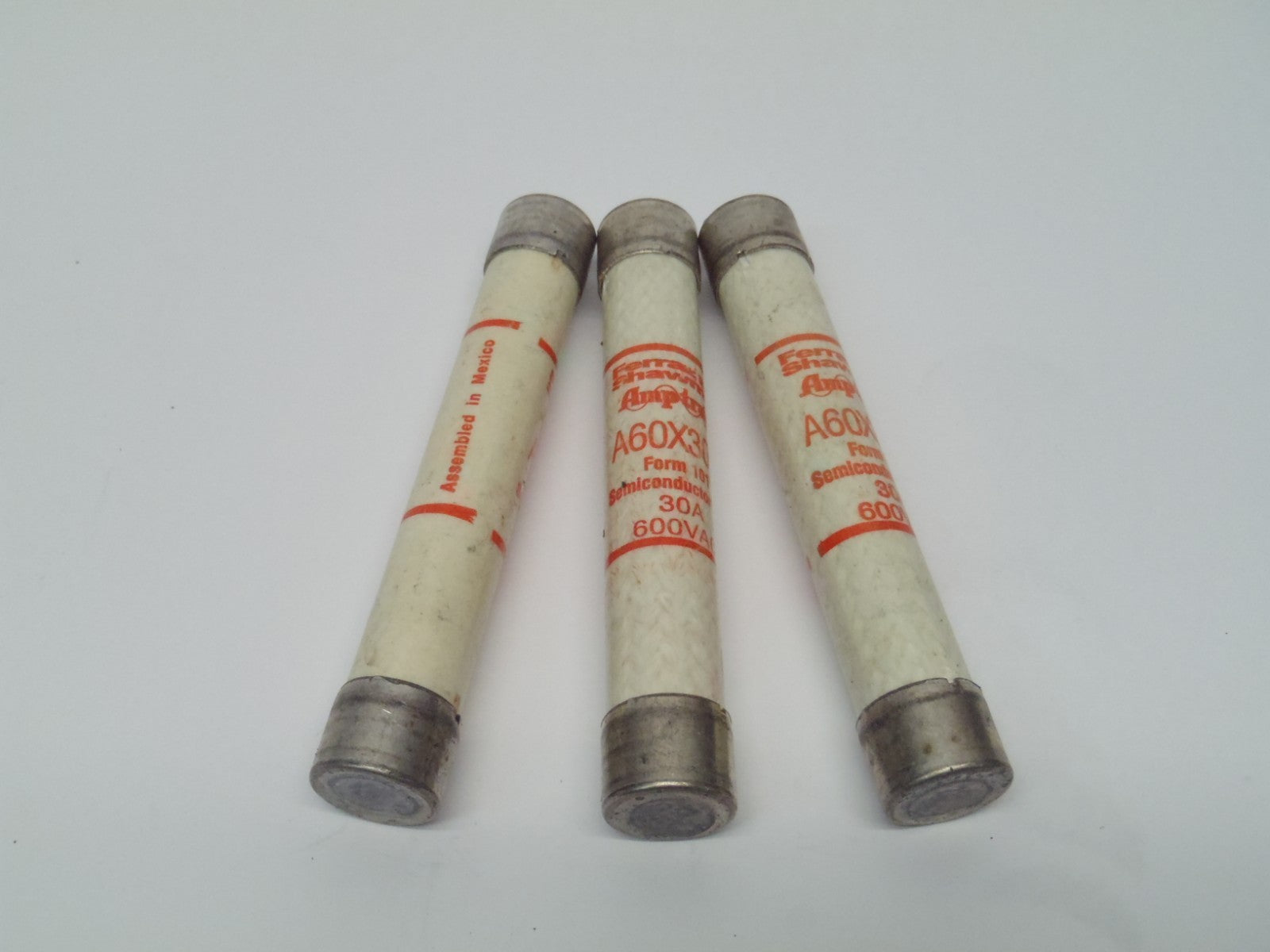 Ferraz Shawmut A60X30-1 Amptrap Fuses 30A 600VAC LOT OF 3 - Maverick Industrial Sales