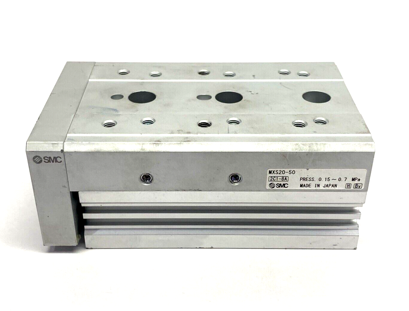SMC MXS20-50 Pneumatic Slide Table Cylinder 20mm Bore 50mm Stroke - Maverick Industrial Sales