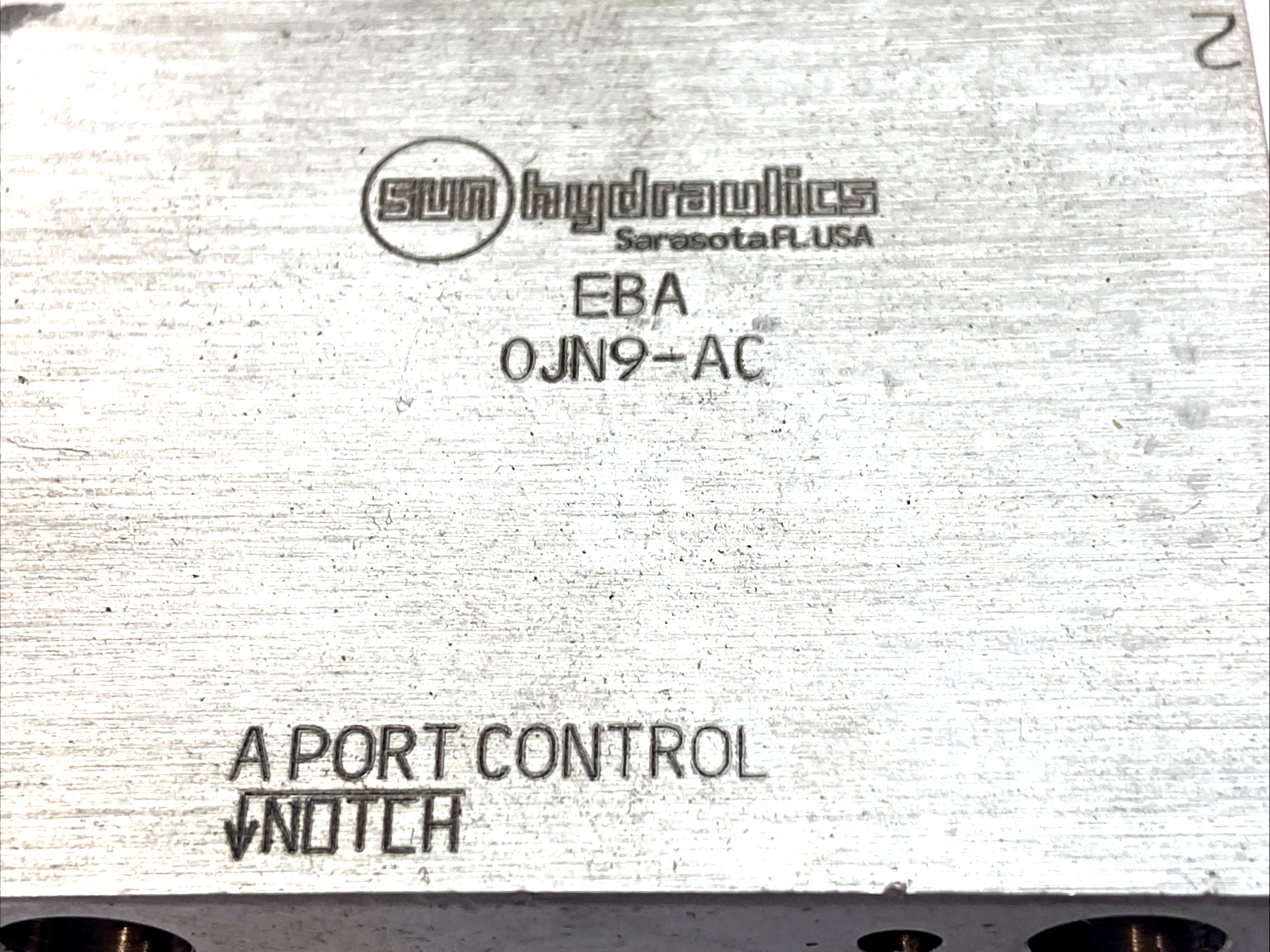 EBA-0JN9-AC | Sun Hydraulics ISO 03 Hydraulic Manifold - Used - Maverick Industrial Sales