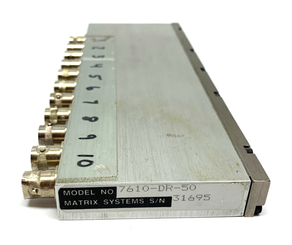 Matrix Systems 7610-DR-50-12V Coaxial Relay Module 7000 Series BENT CONNECTOR 10 - Maverick Industrial Sales