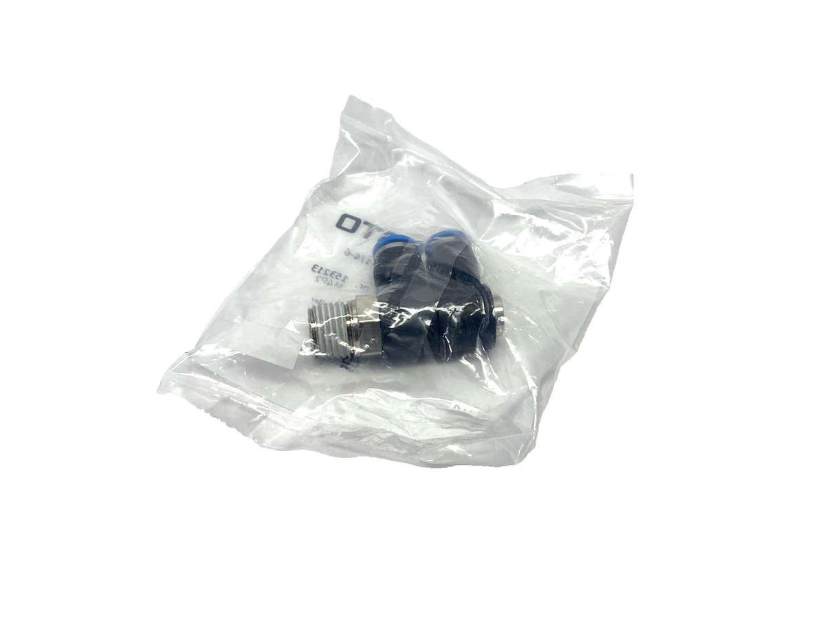 Festo QSLV2-1/4-6 Multiple Distributor Fitting R1/4 6mm Tube OD 153213 LOT OF 2 - Maverick Industrial Sales