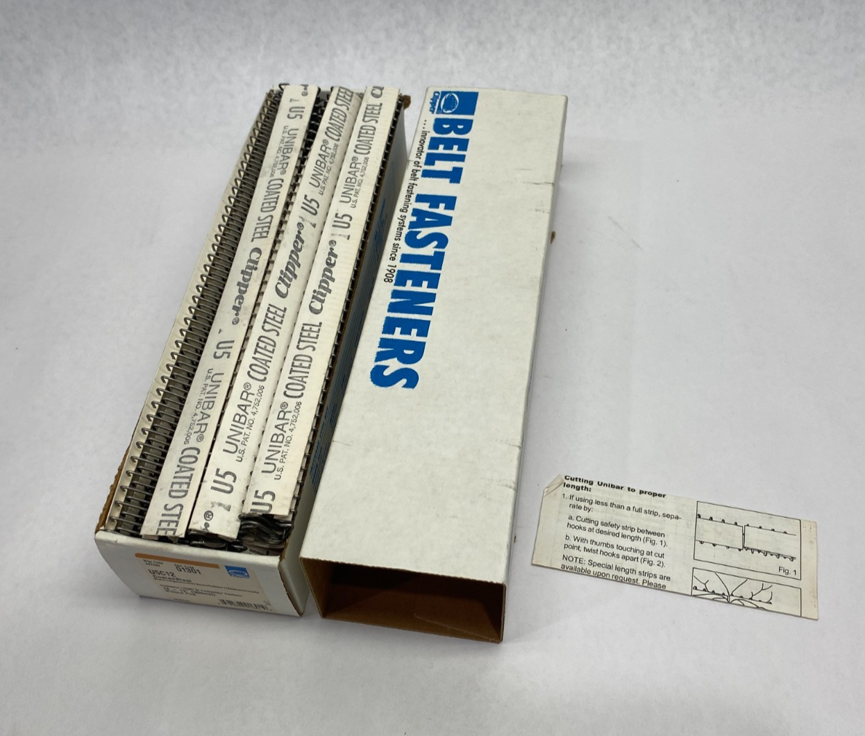 Clipper 01301 Belt Fasteners Unibar 12" Coated Steel Belt Hooks PKG OF 12 - Maverick Industrial Sales