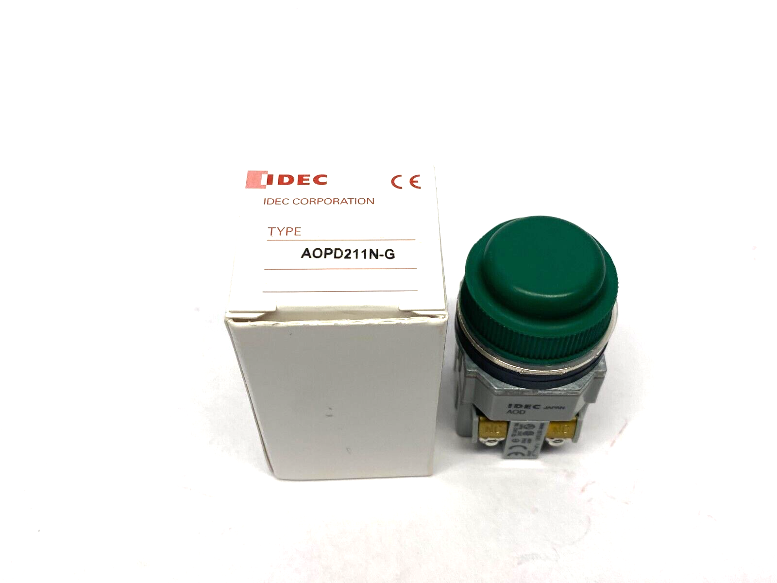 IDEC AOPD211N-G Extended Pushbutton 30mm Green Rubber Head 2-Position - Maverick Industrial Sales