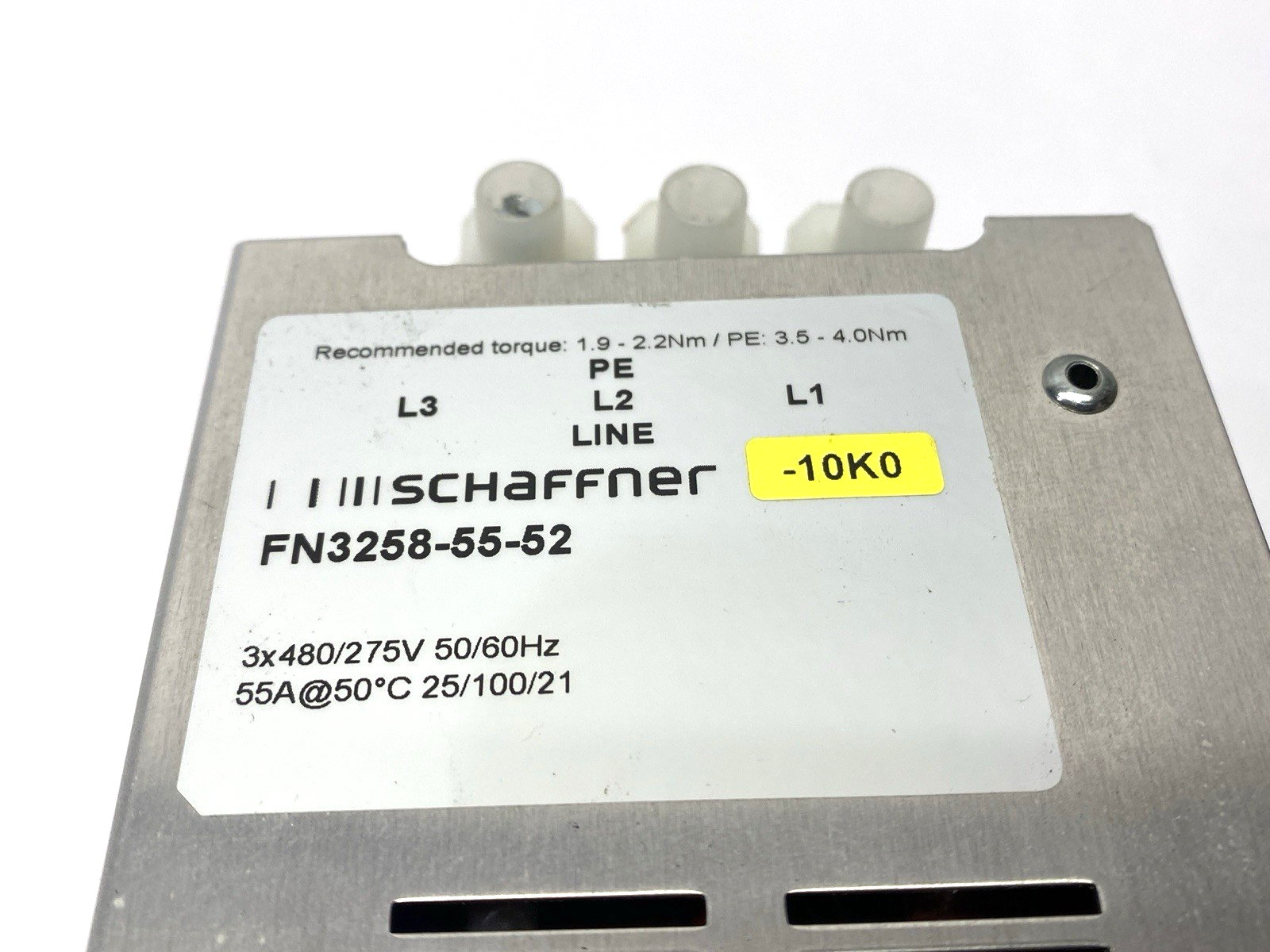 Schaffner FN3258H-130-35 Power Line Filter 3-Phase 520/300V 130A - Maverick Industrial Sales