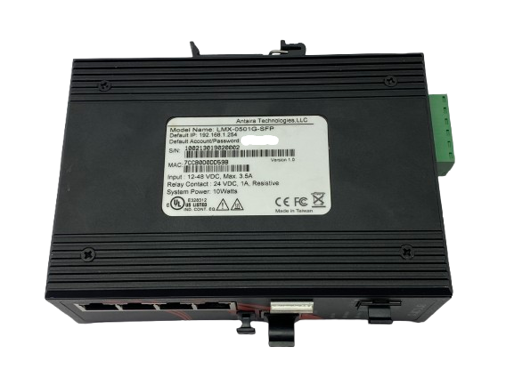 Antaira LMX-0501G-SFP Gigabit Light Layer 3 Managed Ethernet Switch 5-Port - Maverick Industrial Sales