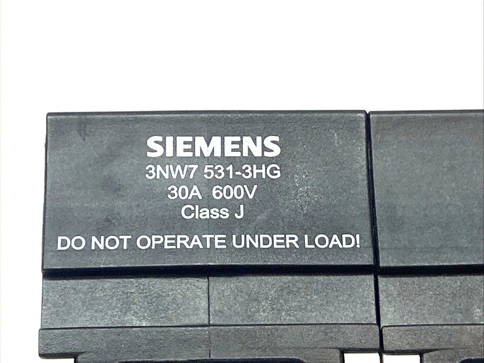 Siemens 3NW7 531-3HG Fuse Holder Class J 30A 600V w/ 3x Bussman LPJ-4SP Fuses - Maverick Industrial Sales
