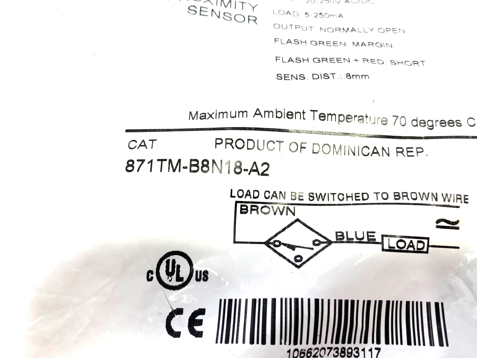 Allen Bradley 871TM-B8N18-A2 Ser. B Inductive Proximity Sensor 8mm Sense Distan. - Maverick Industrial Sales