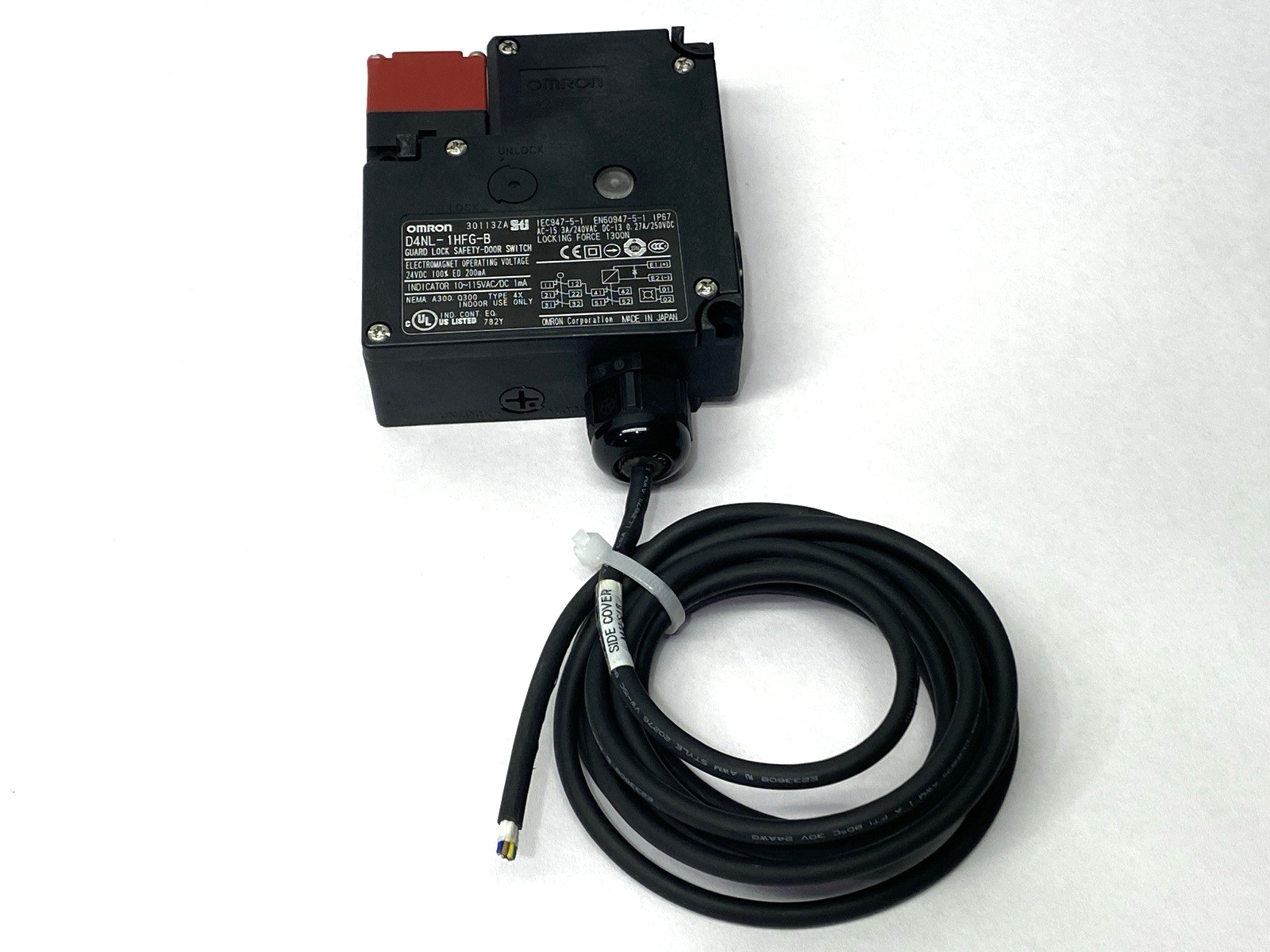 Omron D4NL-1HFG-B Guard Lock Safety Door Switch 24VDC NO KEY - Maverick Industrial Sales